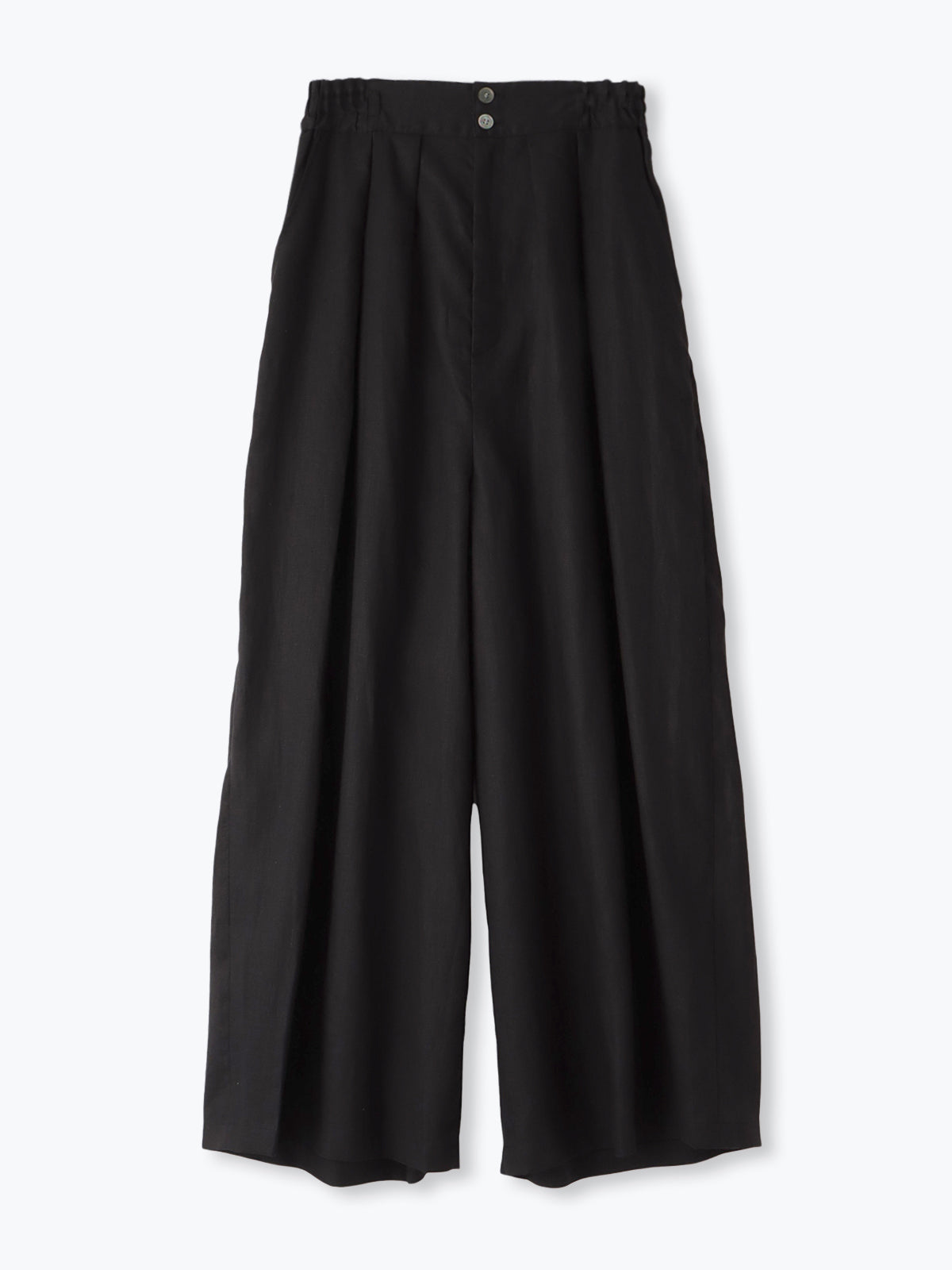 lelill レリル リネンワイドパンツ LINEN WIDE PANTS(BR/BK)