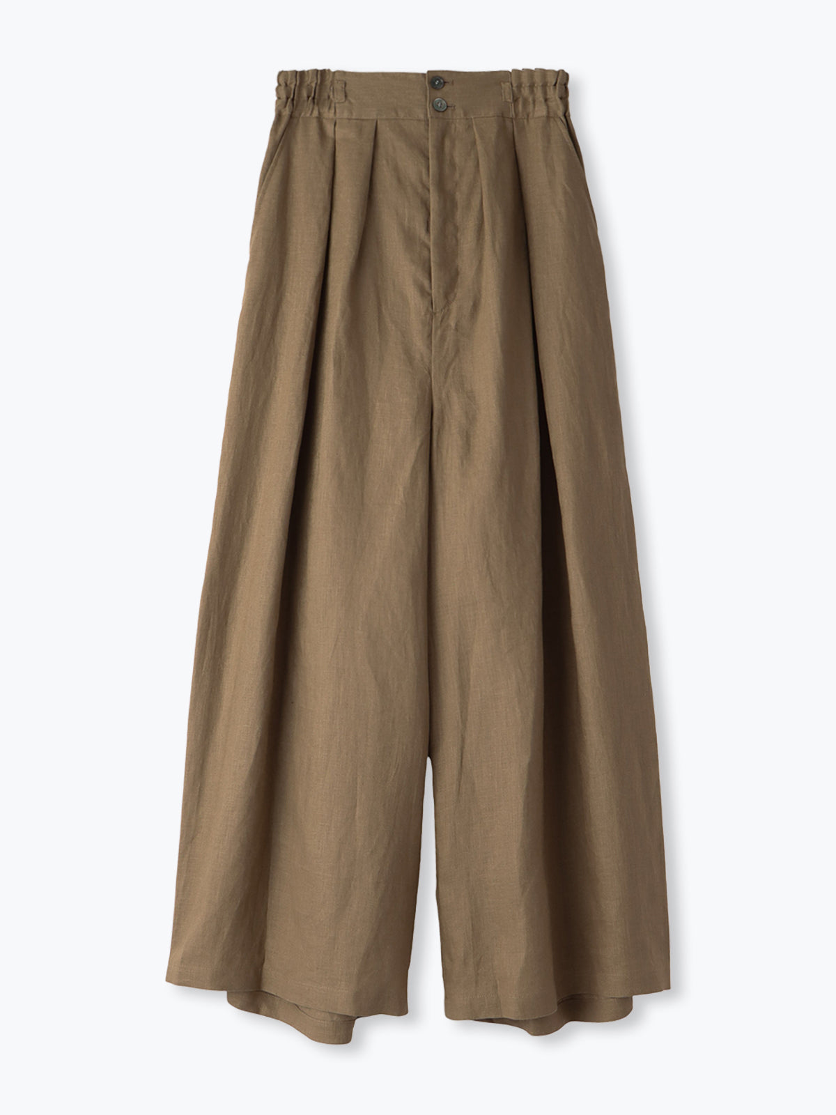 lelill レリル リネンワイドパンツ LINEN WIDE PANTS(BR/BK)