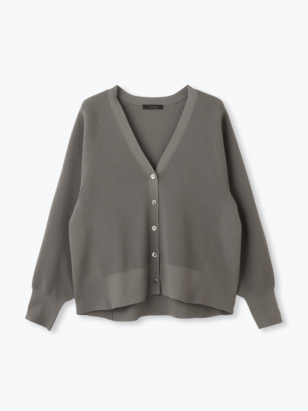 lelill レリル ハイテクAラインワッフルカーデ