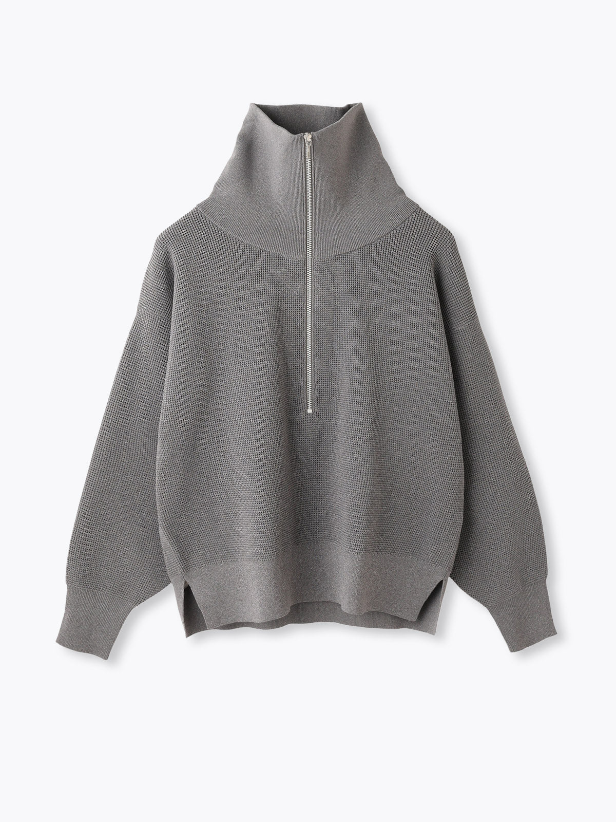 1009(どうぐ)POINT対象|【直営店限定】lelill レリル ハイテク ワッフルハーフZIPニット