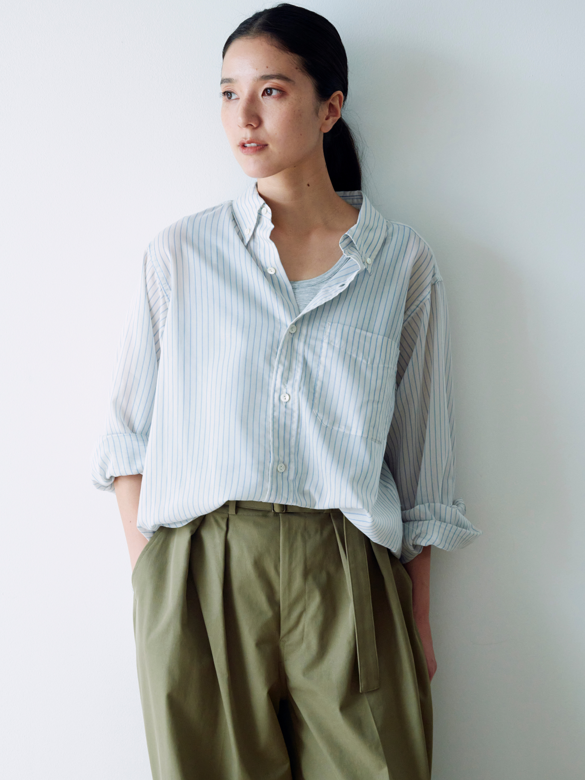 lelill レリル 日本製 ベルテッドワイドパンツ 2.0