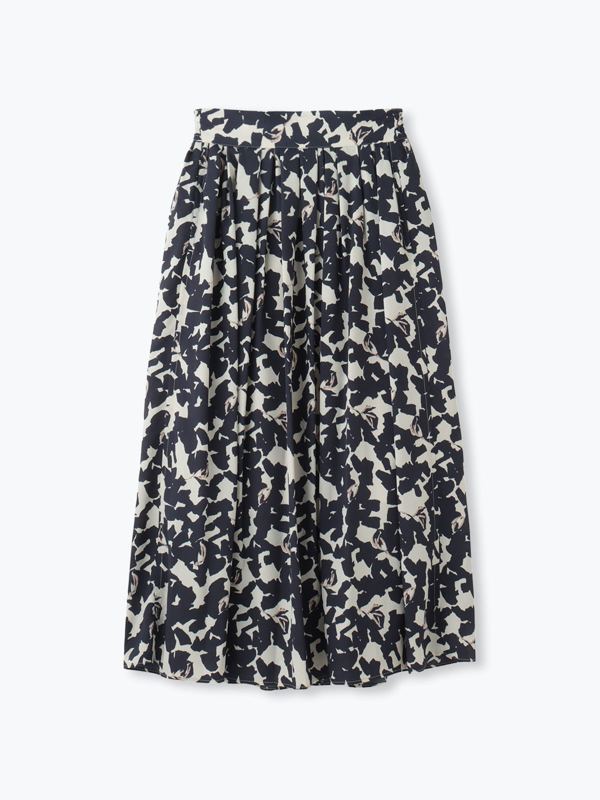 lelill レリル 日本製 ボタニカルデシンフレアースカート