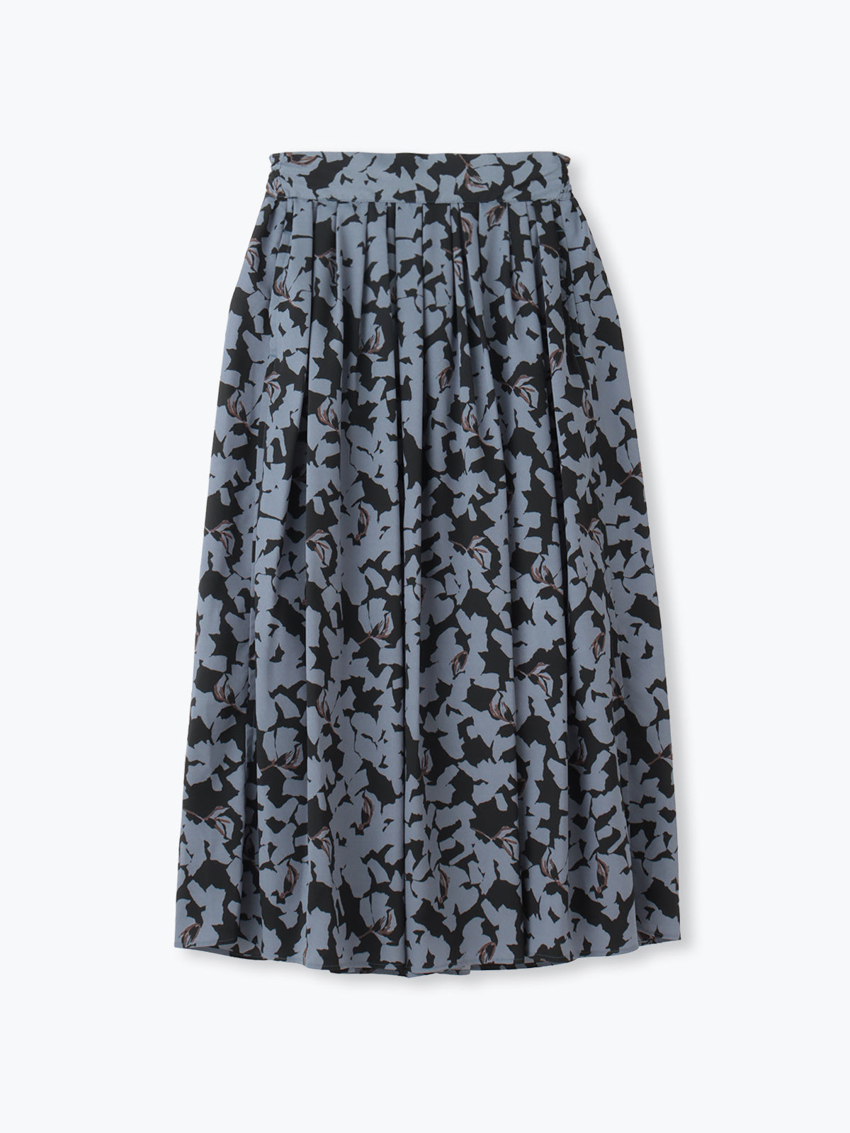 lelill レリル 日本製 ボタニカルデシンフレアースカート