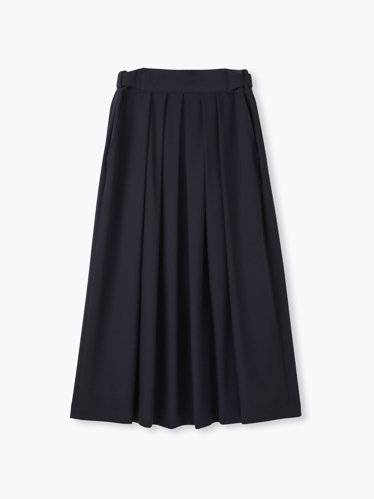 lelill レリル 日本製 サイドベルトタックフレアースカート