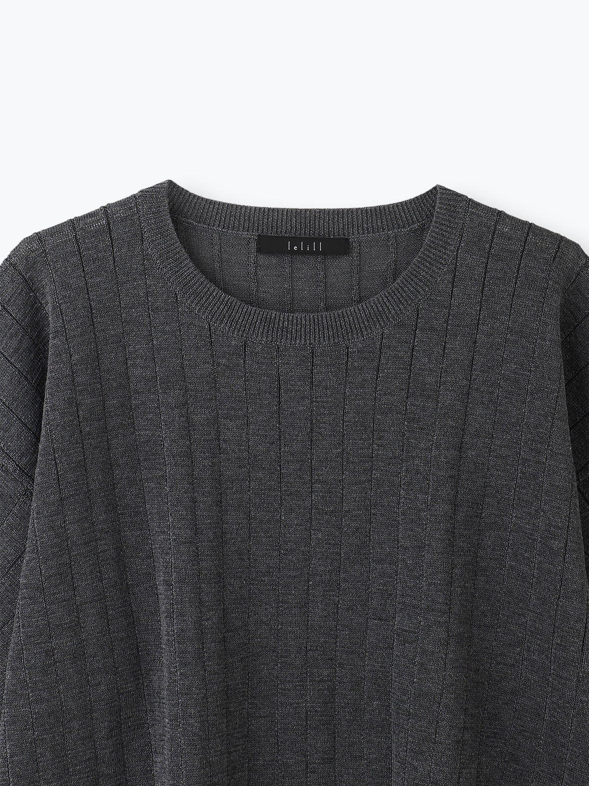 lelill レリル ハイテクギマワイドリブニット(オーバーサイズ)