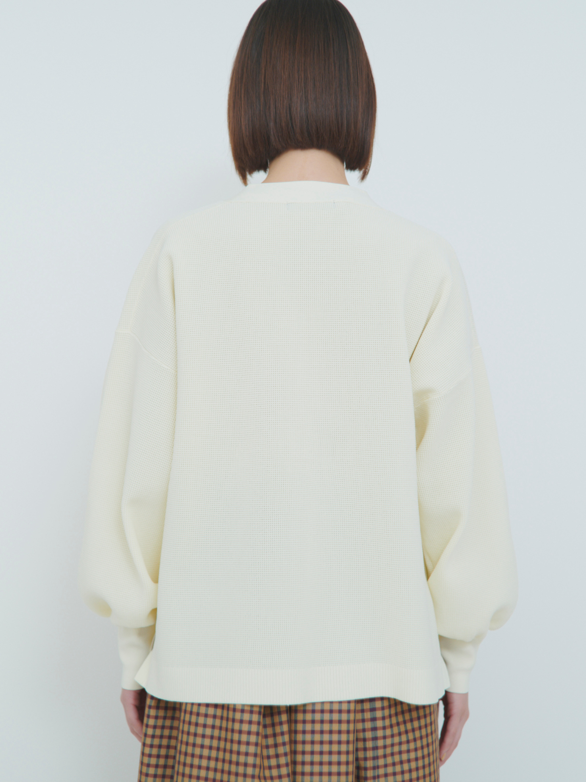 lelill レリル ハイテクワッフルカーデ