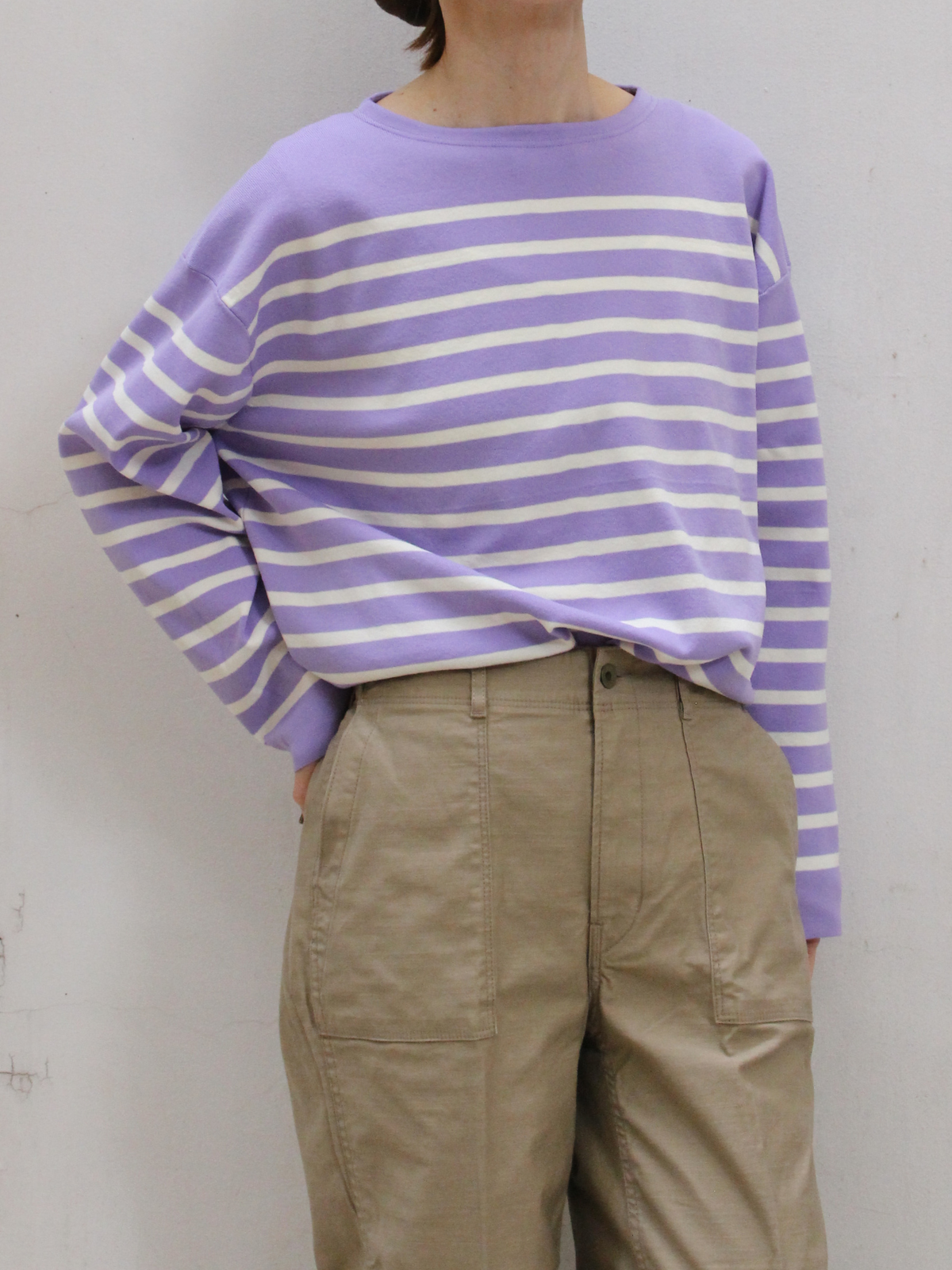 lelill レリル ハイテクボートネックニット(オーバーサイズ)