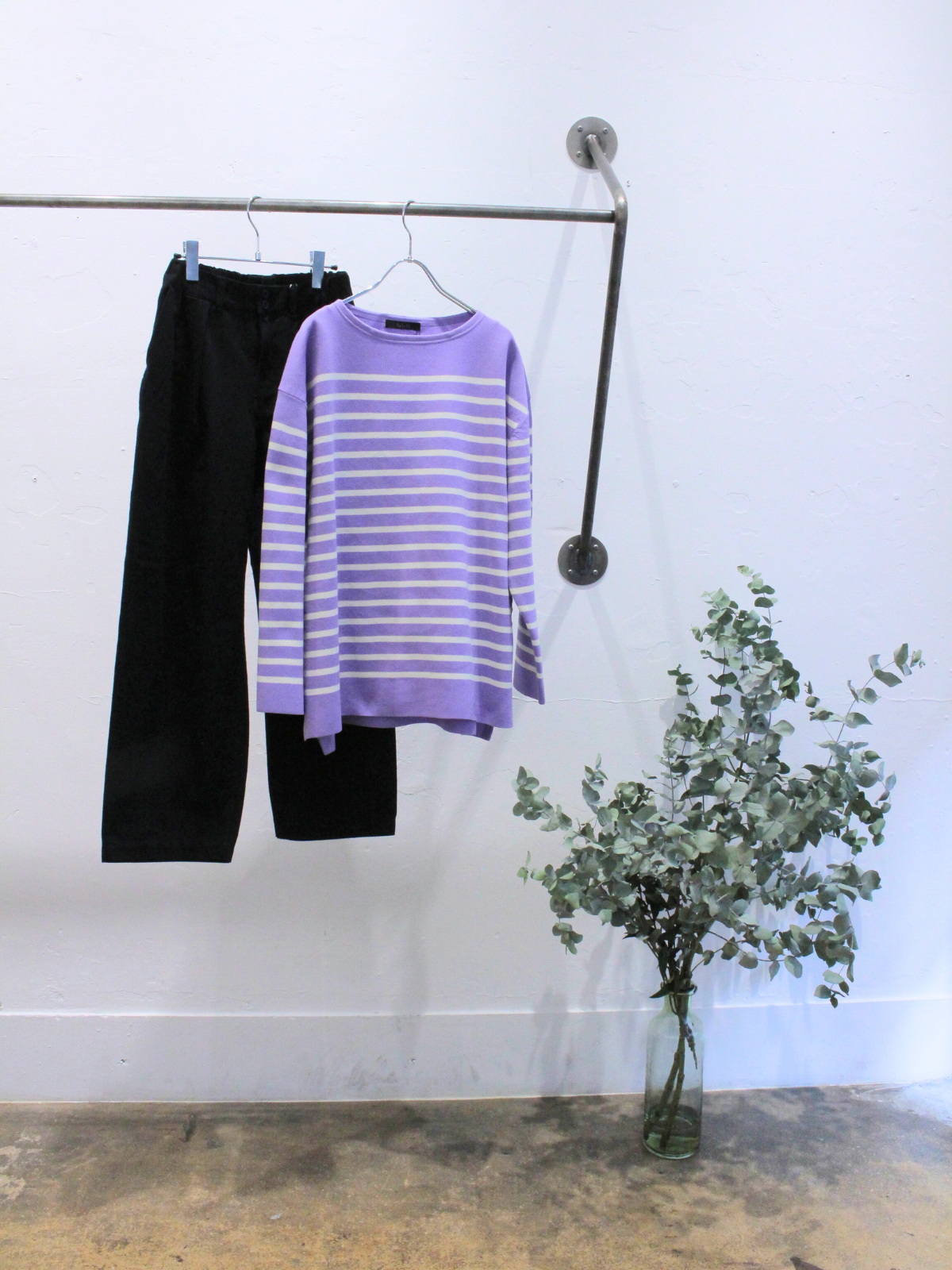 lelill レリル 〈ミラノリブ〉ハイテクボートネックニット(オーバーサイズ)