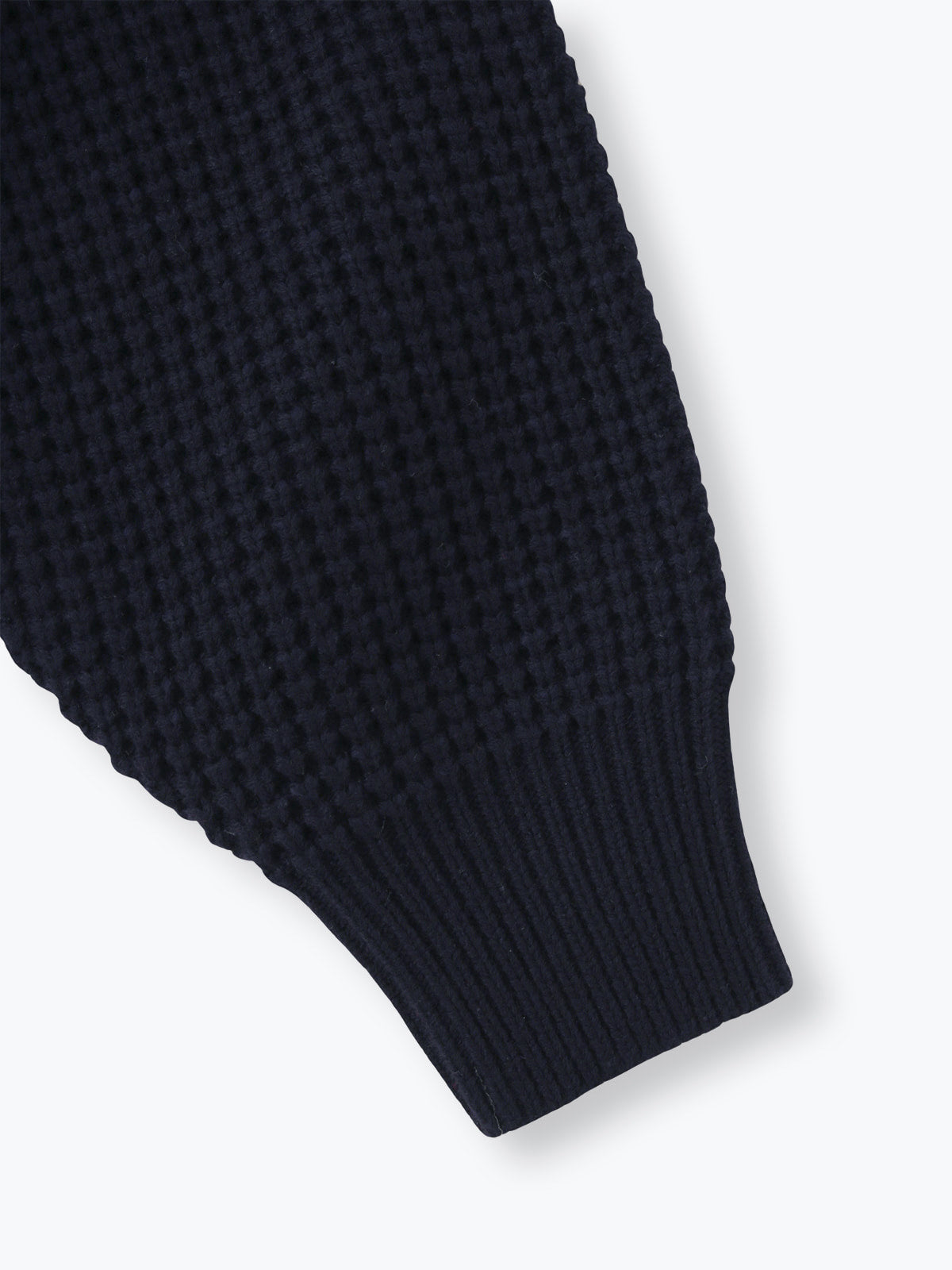 lelill レリル ワッフルハーフZIPニット
