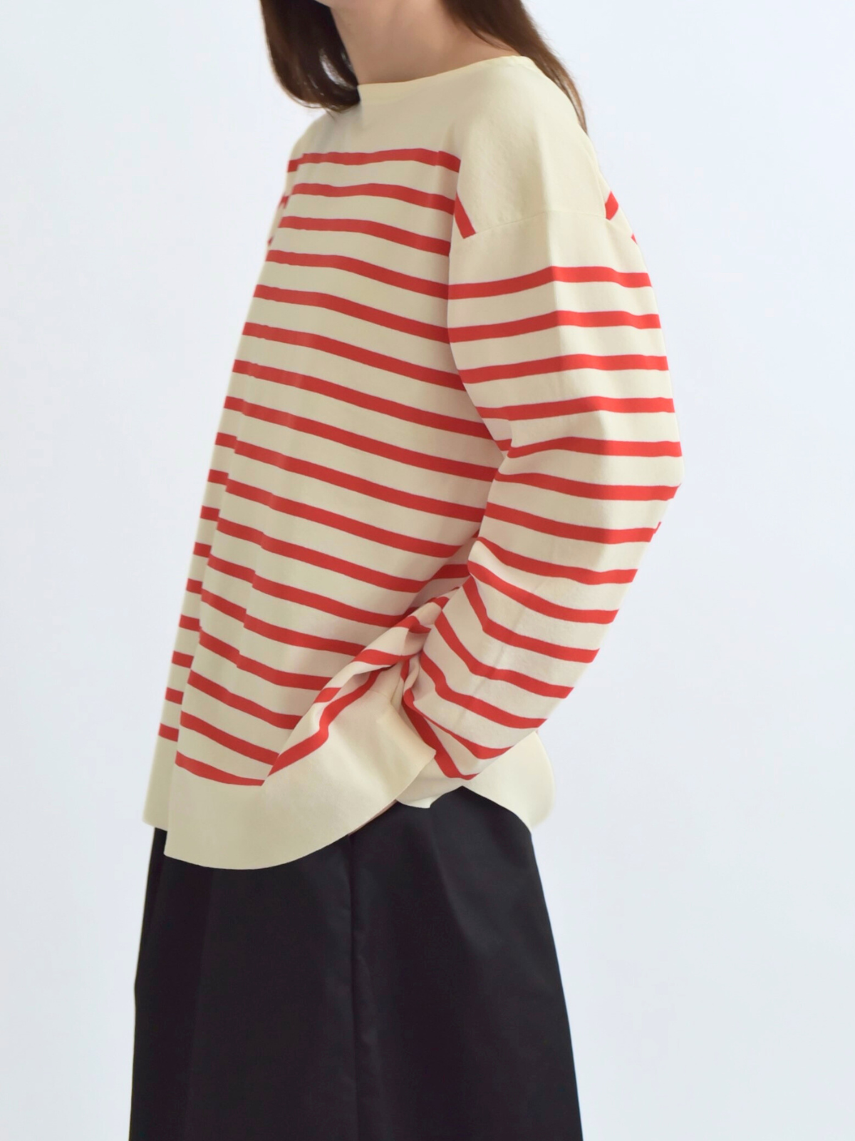 lelill レリル 〈ミラノリブ〉ハイテクボートネックニット(オーバーサイズ)