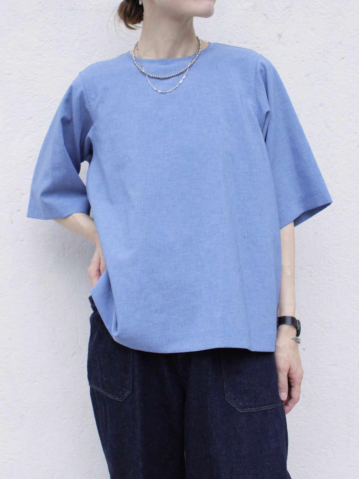 lelill レリル【日本製】THE BASIC H/S BLOUSE