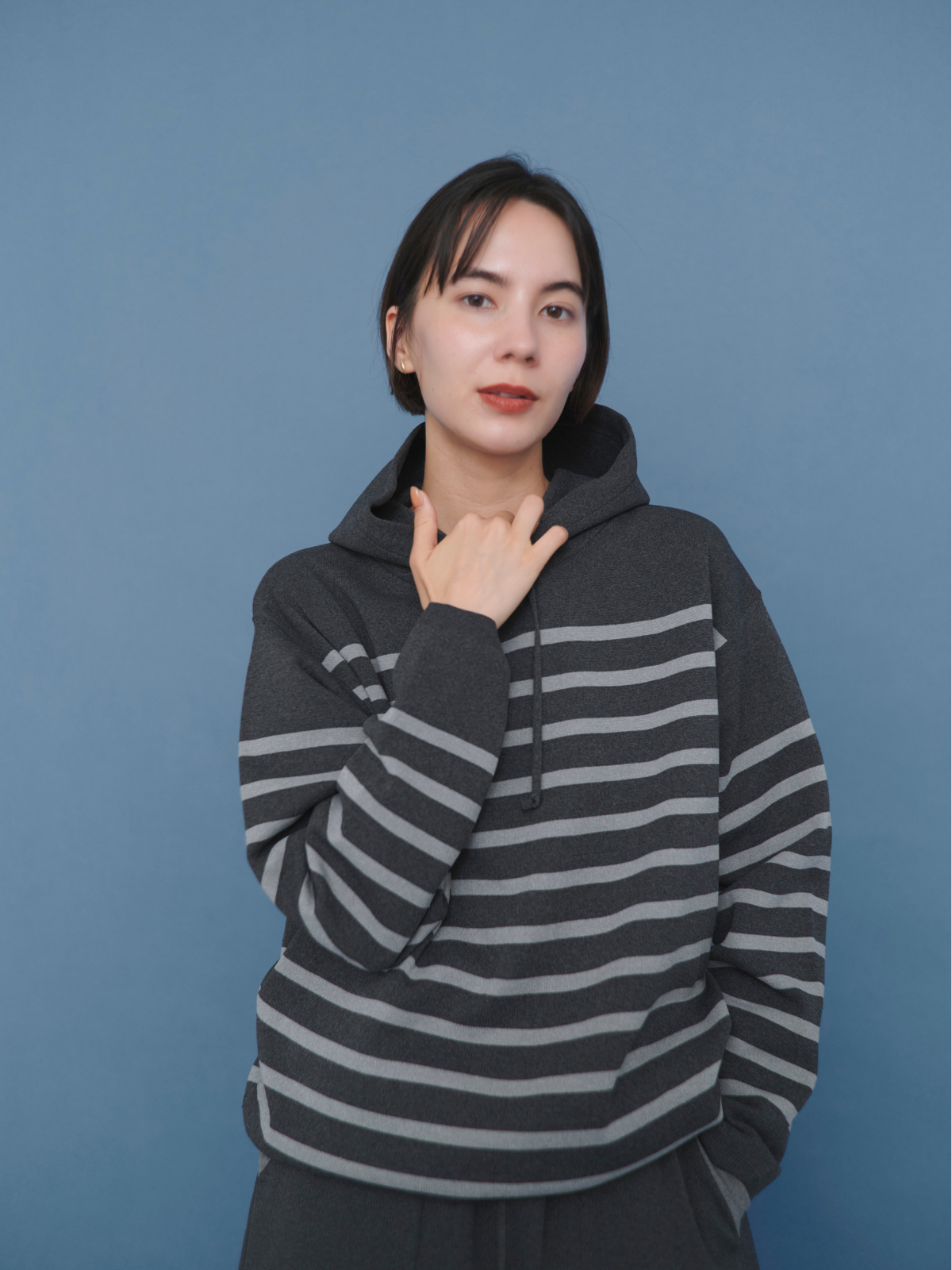 【Wポイント】lelill レリル ハイテクボーダーフーディ(レギュラーシルエット)