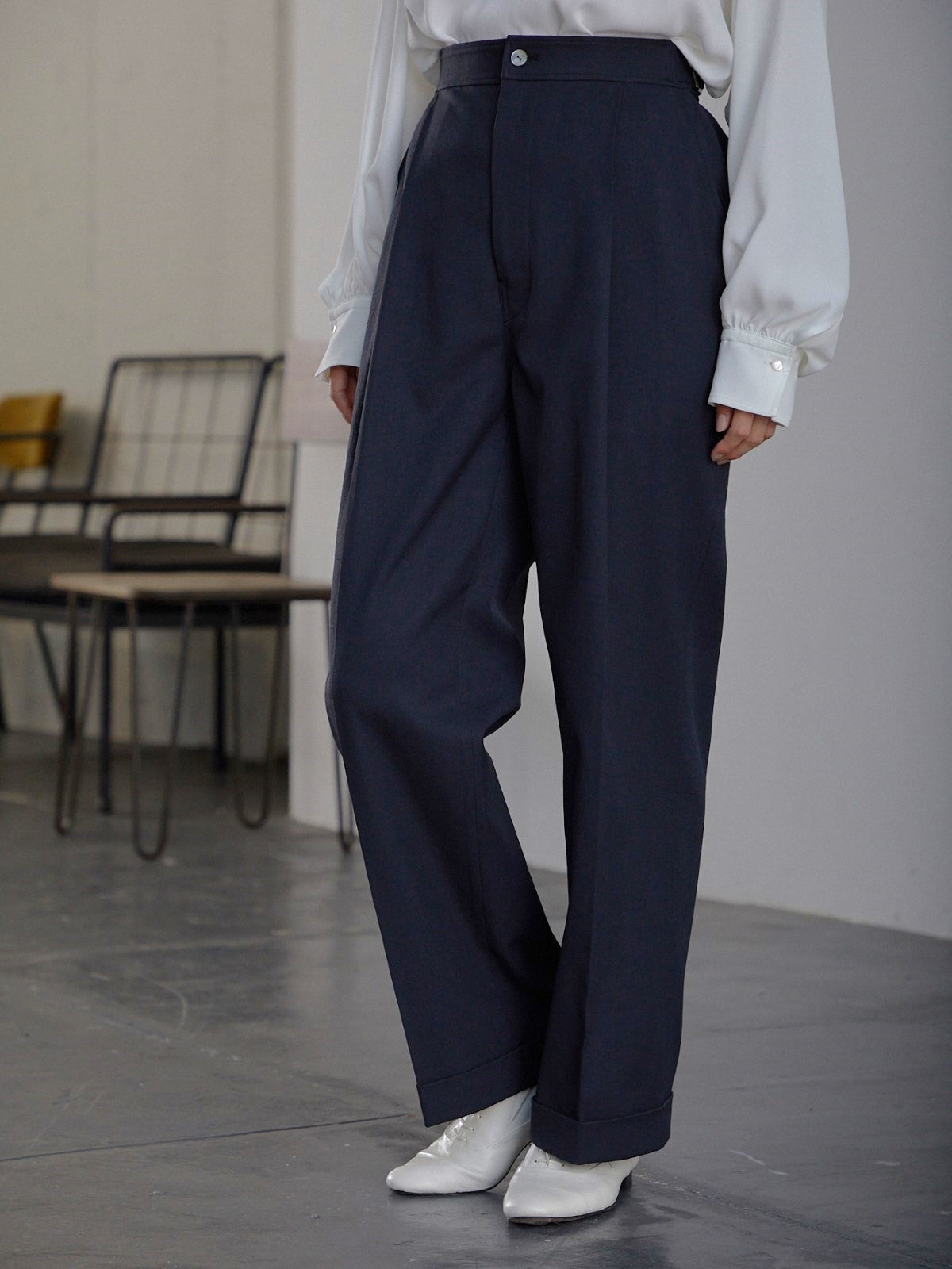 lelill レリル サイドベルトトラウザー