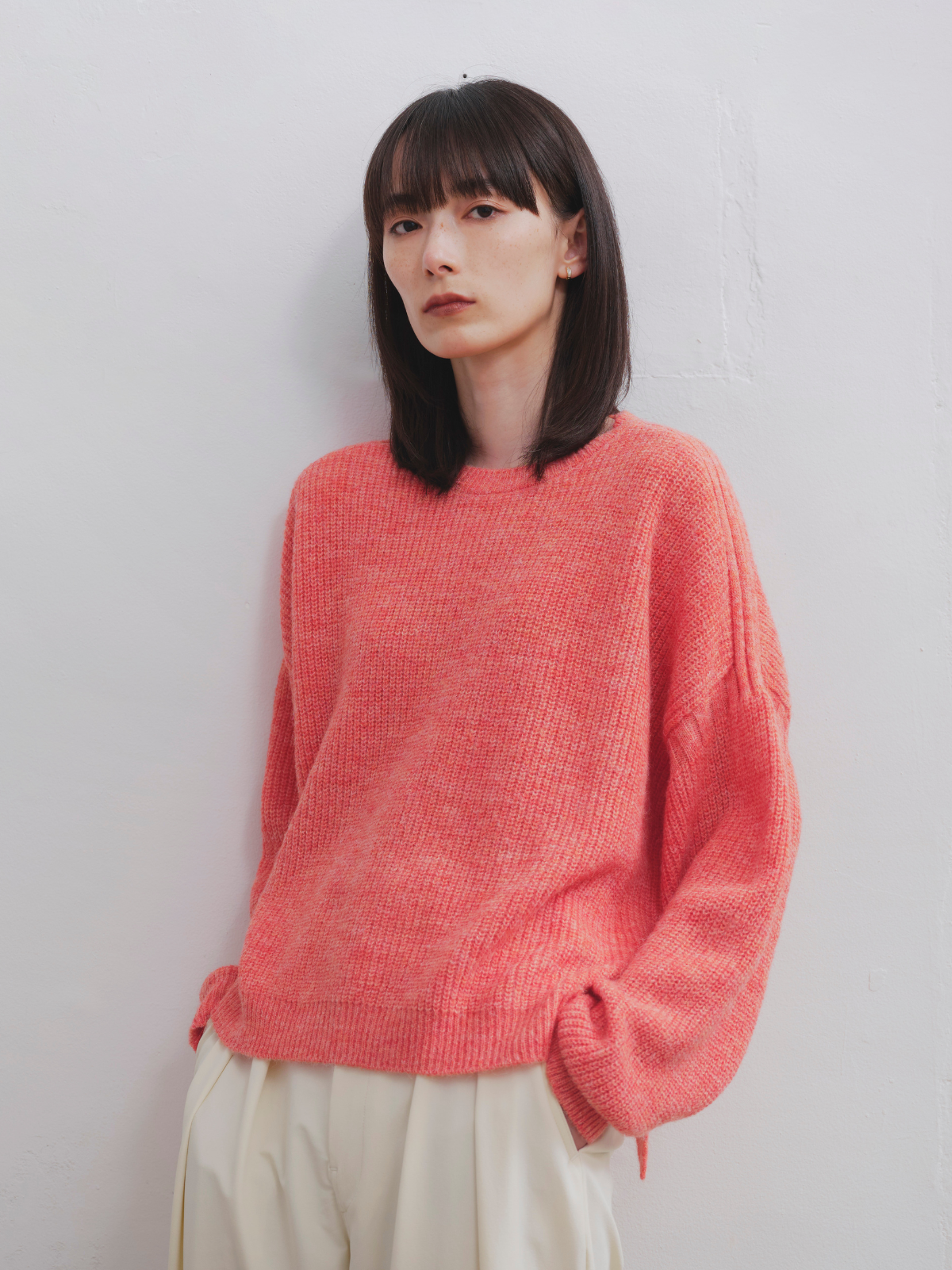 lelill レリル メランジミックスワイドガンジー