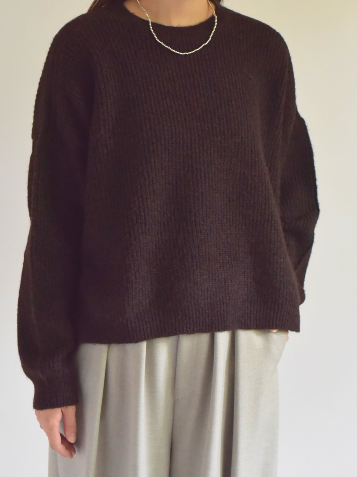 lelill レリル メランジミックスワイドガンジー