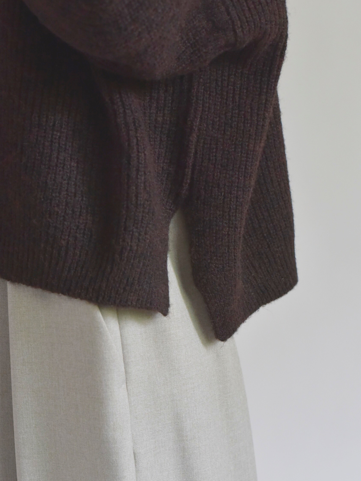 lelill レリル メランジミックスワイドガンジー