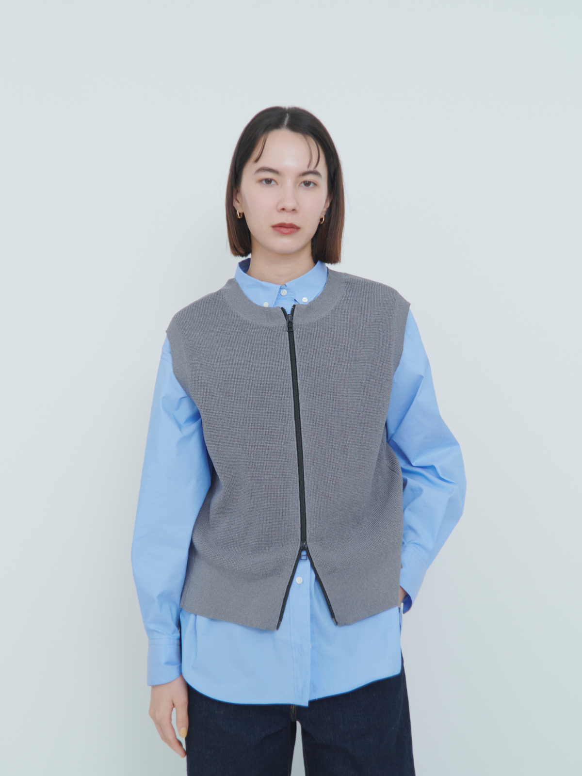 lelill レリル ハイテクワッフル2WAYジレ