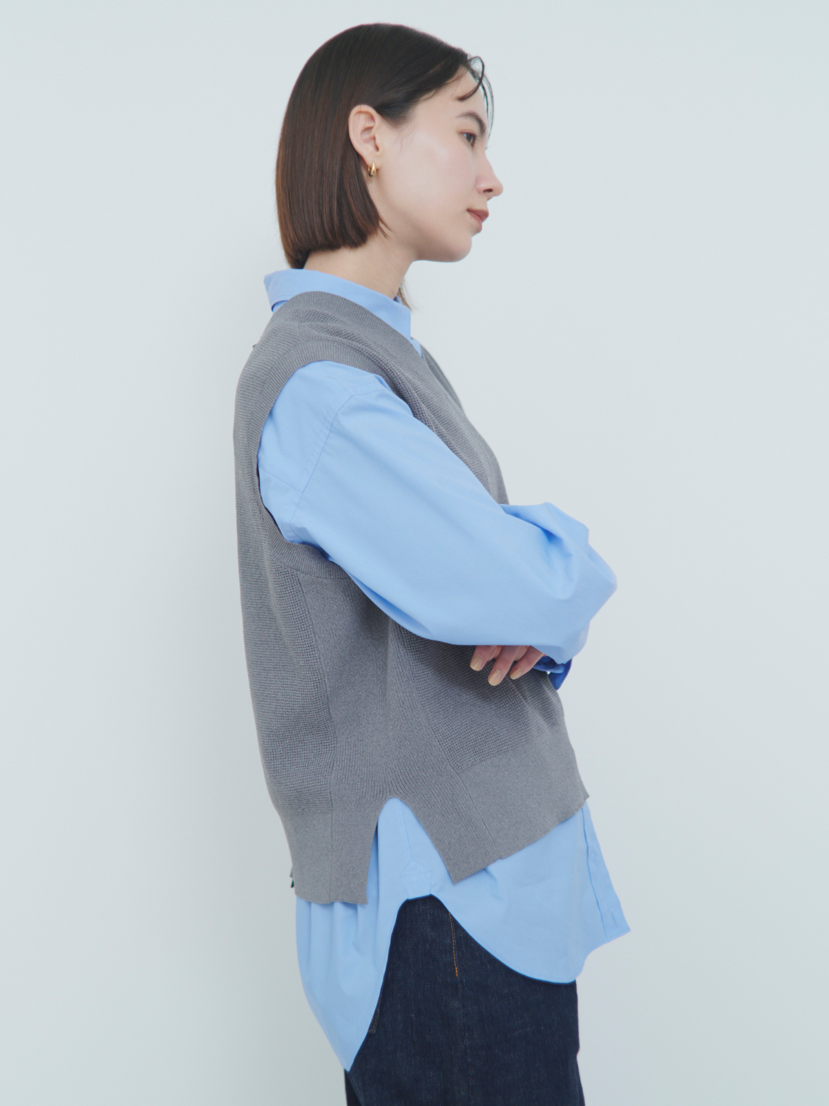 lelill レリル ハイテクワッフル2WAYジレ