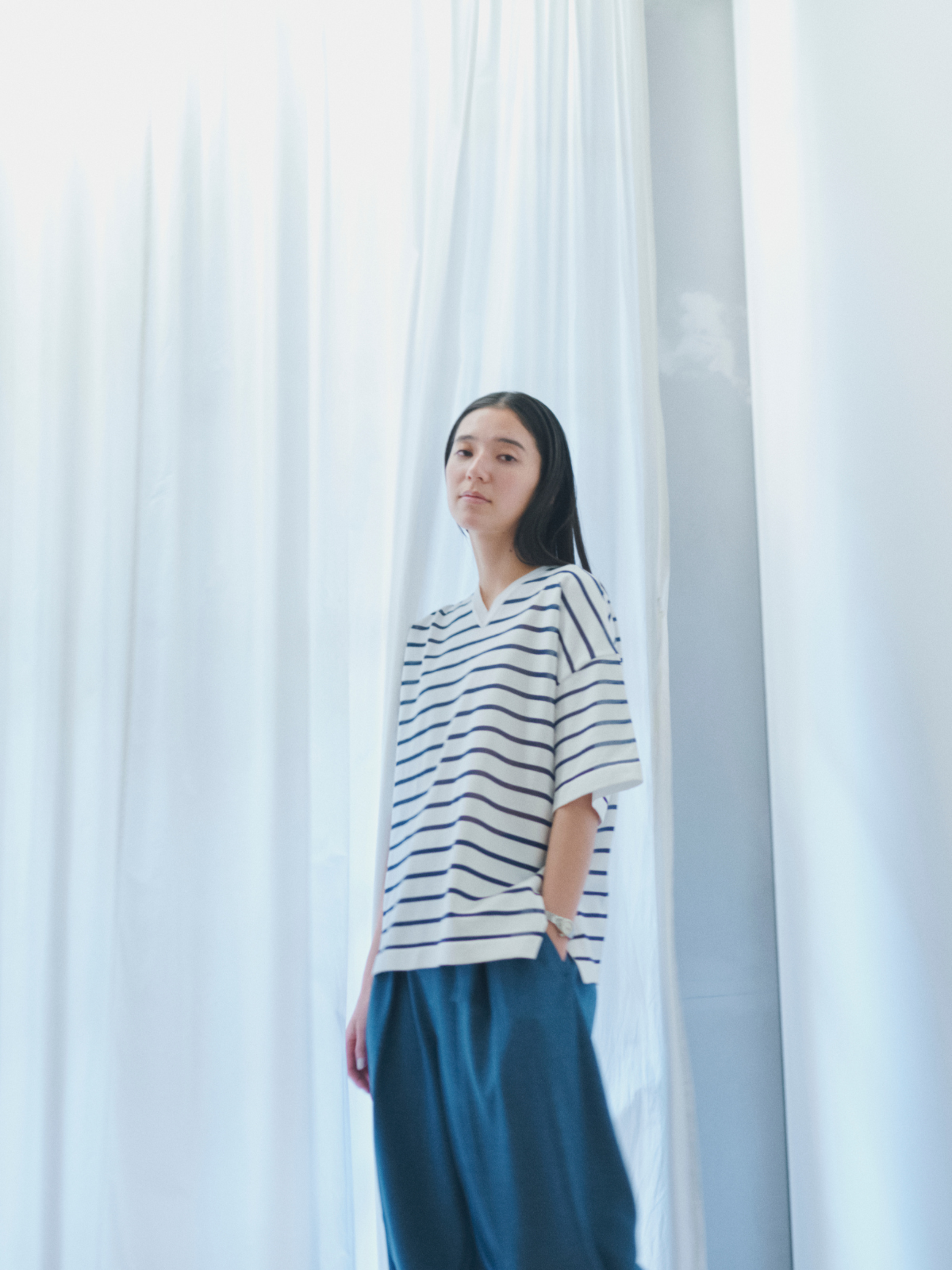 lelill レリル 2WAY WIND THROUGH ボーダーニット