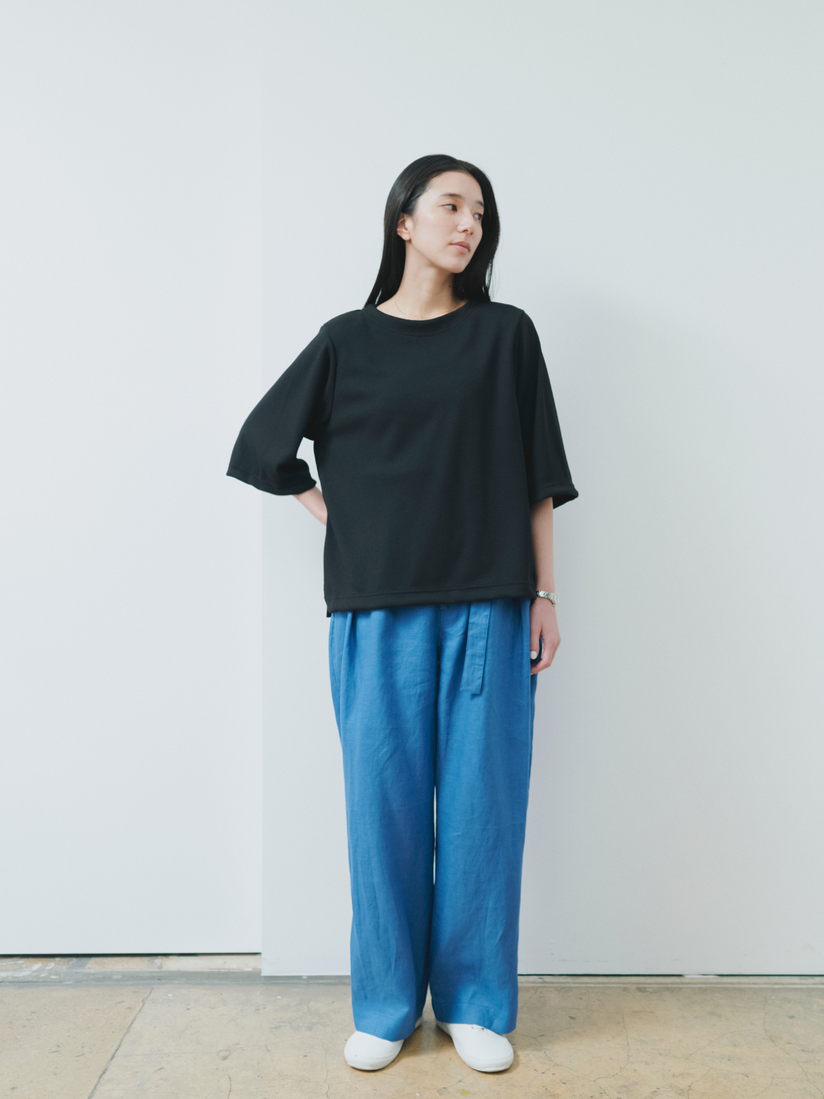 lelill◆25SS/ハイテク2WAY H/Sプルオーバー/38/ポリエステル/KHK/12531812 lelill(レリル) / 25SS/【日本製】ハイテクワッフルオーバー