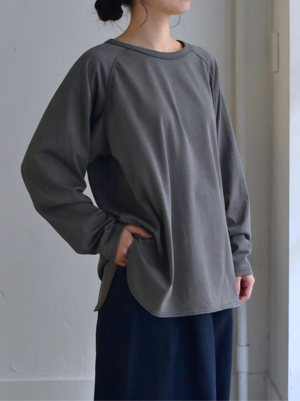 lelill レリル 【日本製】ベーシックラグランロングスリーブ THE BASIC LONG SLEEVE T-SHIRT