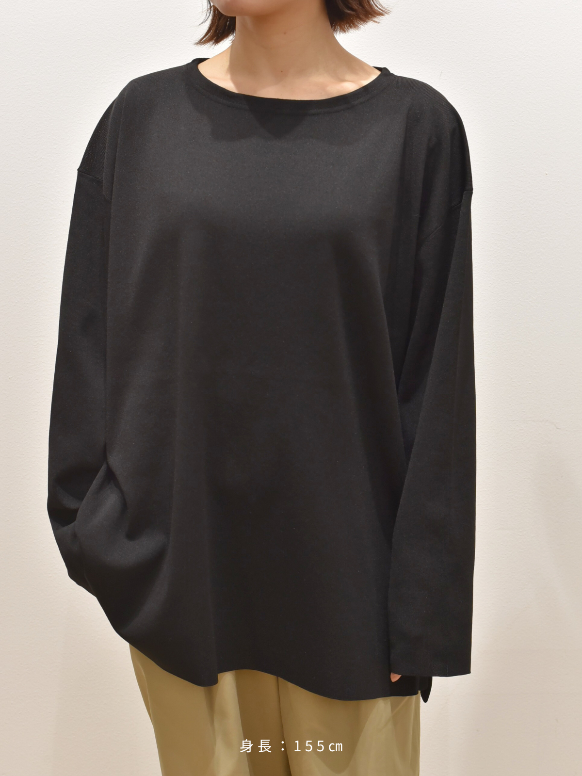 lelill レリル 〈天竺〉ハイテクボートネックニット(オーバーサイズ)