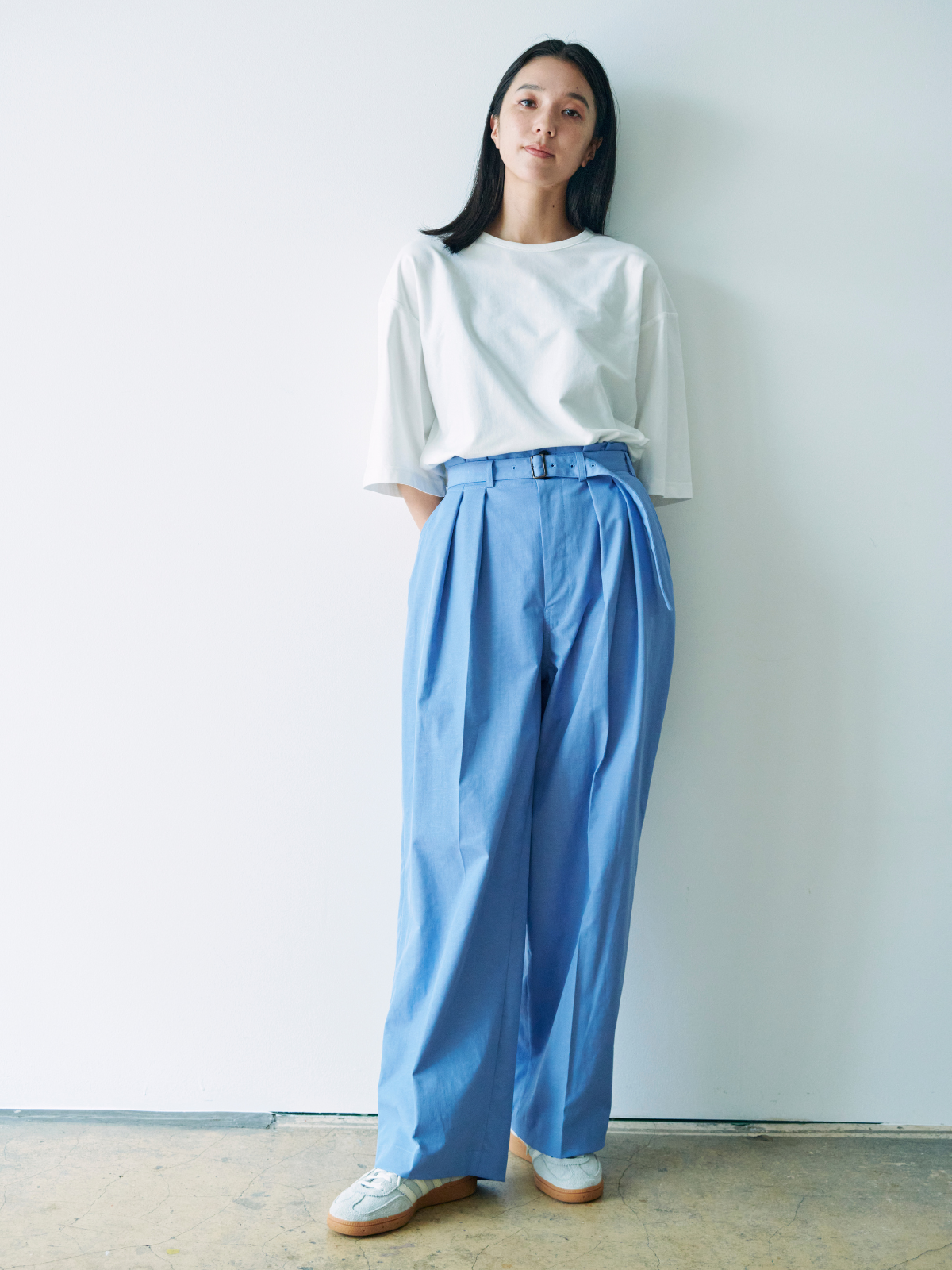 lelill レリル 日本製  ベルテッドワイドパンツ 2.0