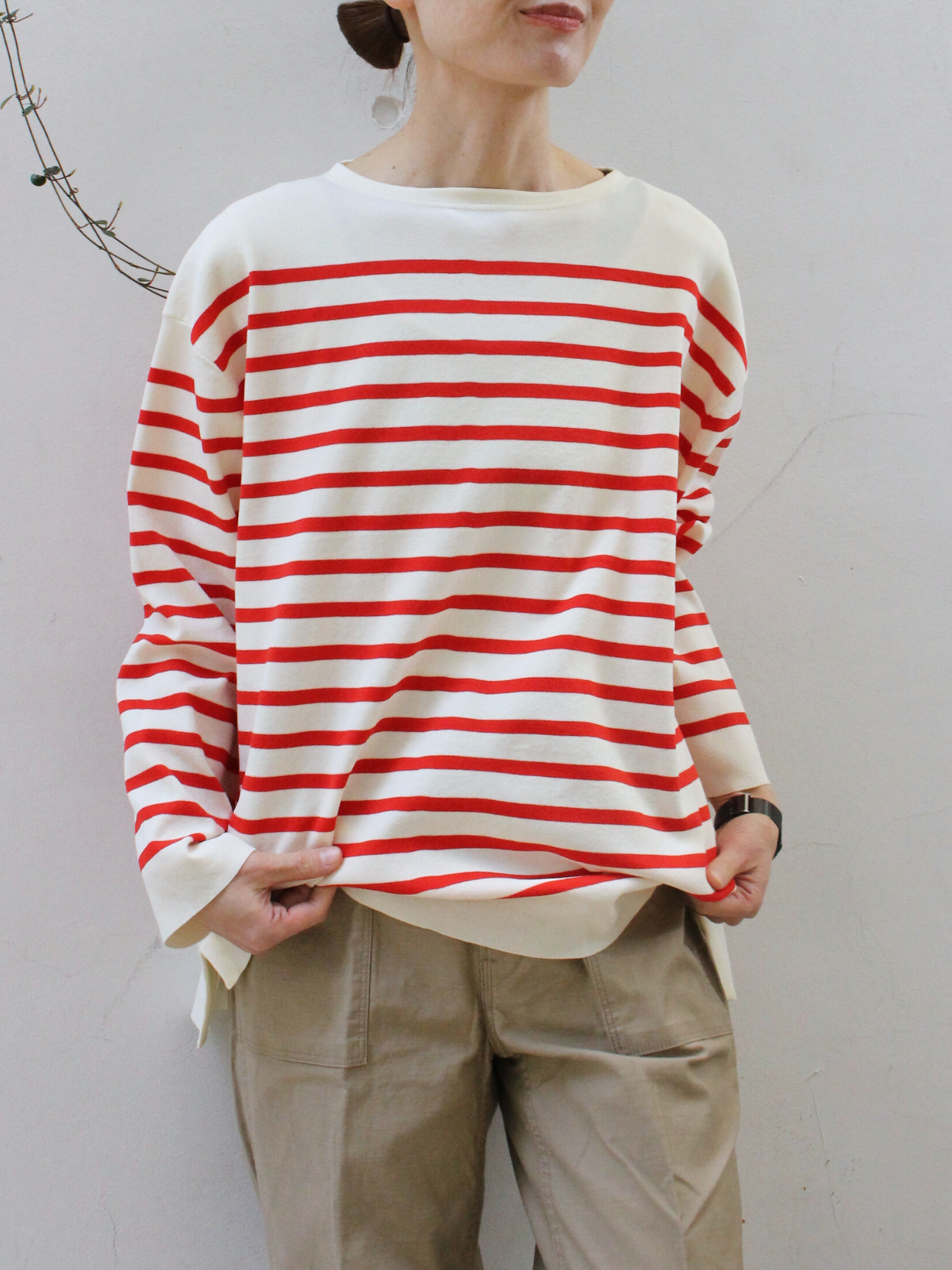 【ブルー再入荷】lelill レリル ハイテクボートネックニット(オーバーサイズ)