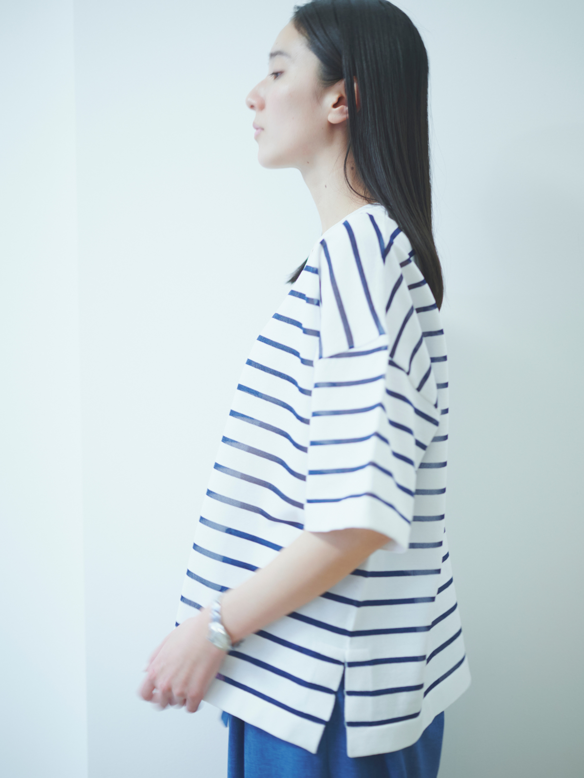 lelill レリル 2WAY WIND THROUGH ボーダーニット