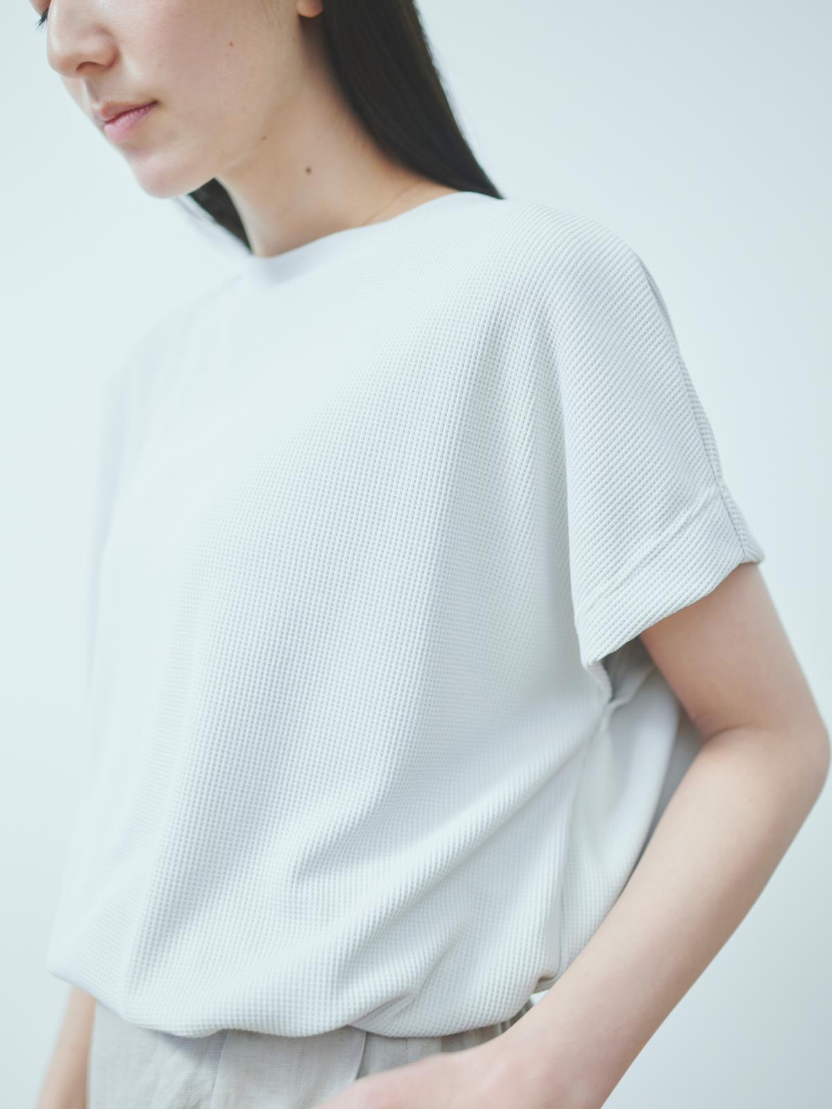 lelill レリル【日本製】ハイテクワッフルワイドT
