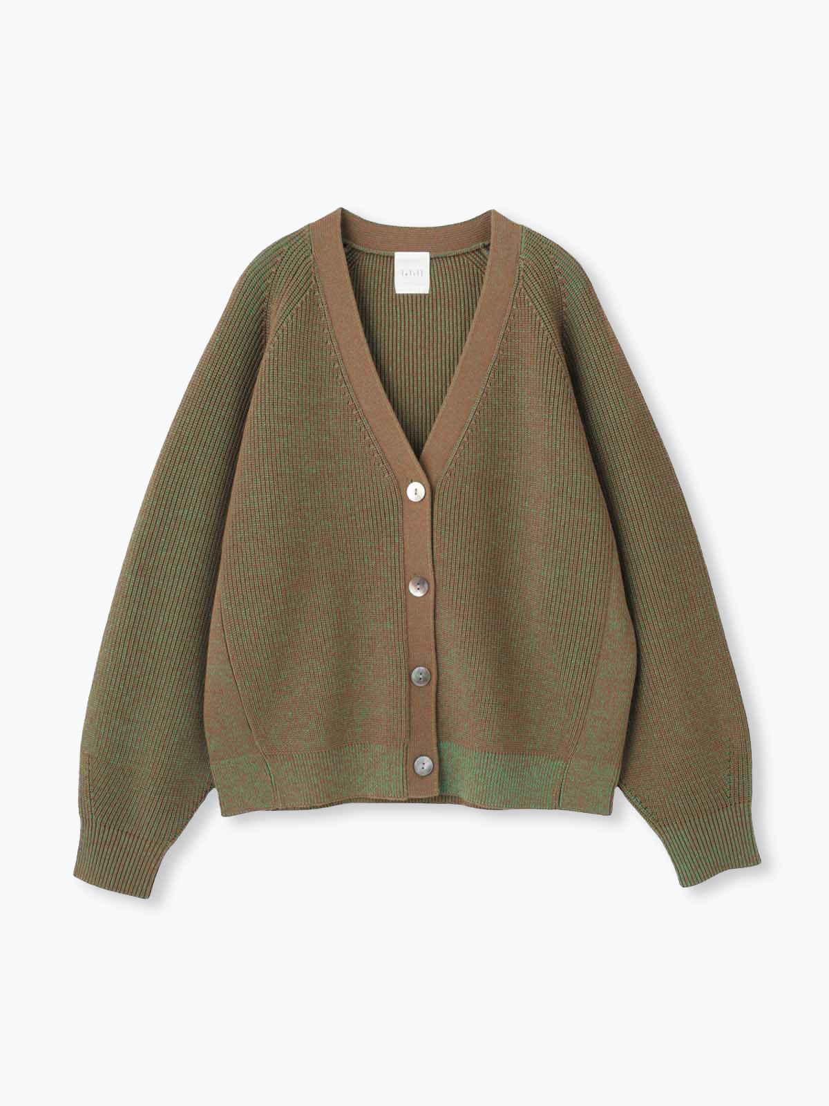 lelill レリル ドライプレーティング畦カーディガン