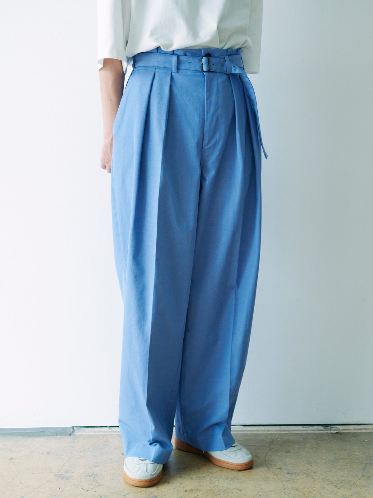 lelill レリル 日本製 ベルテッドワイドパンツ 2.0