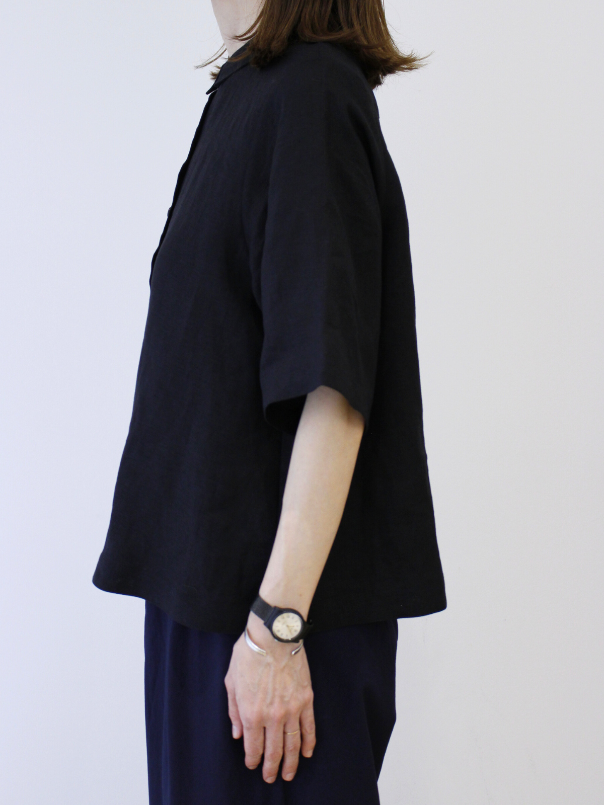 lelill レリル リネンバックオープン半袖