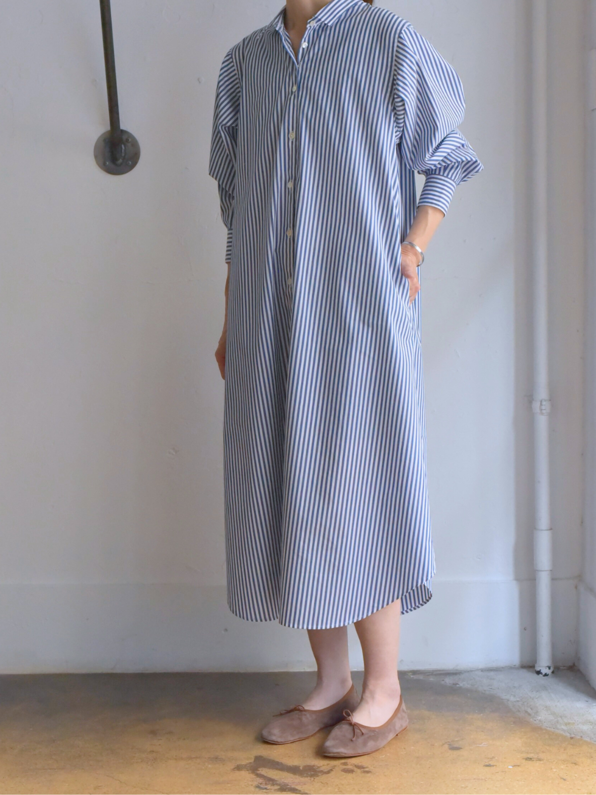 lelill レリル ピマソロフレアシャツワンピース