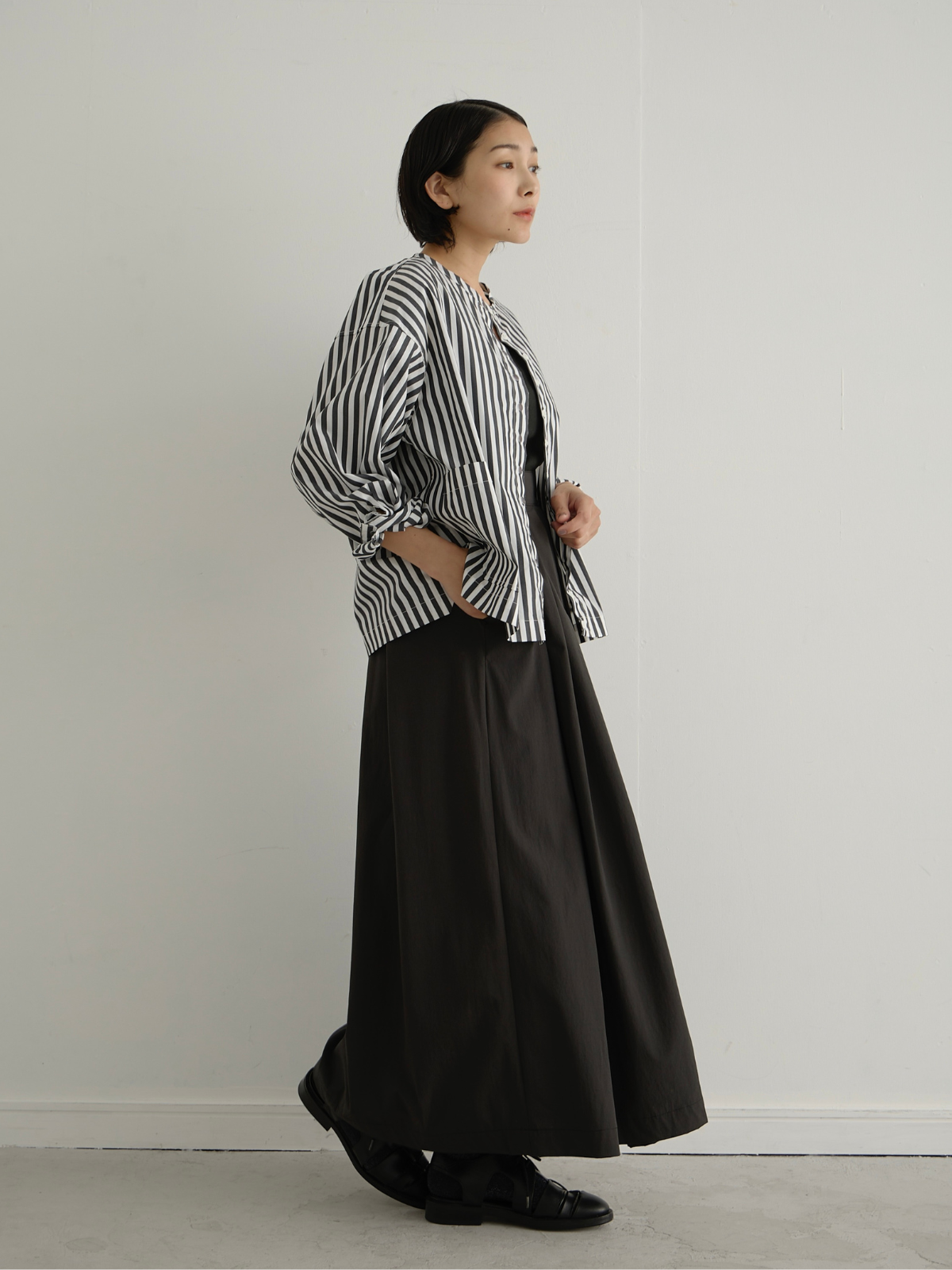 lelill レリル ベルテッドフレアスカート