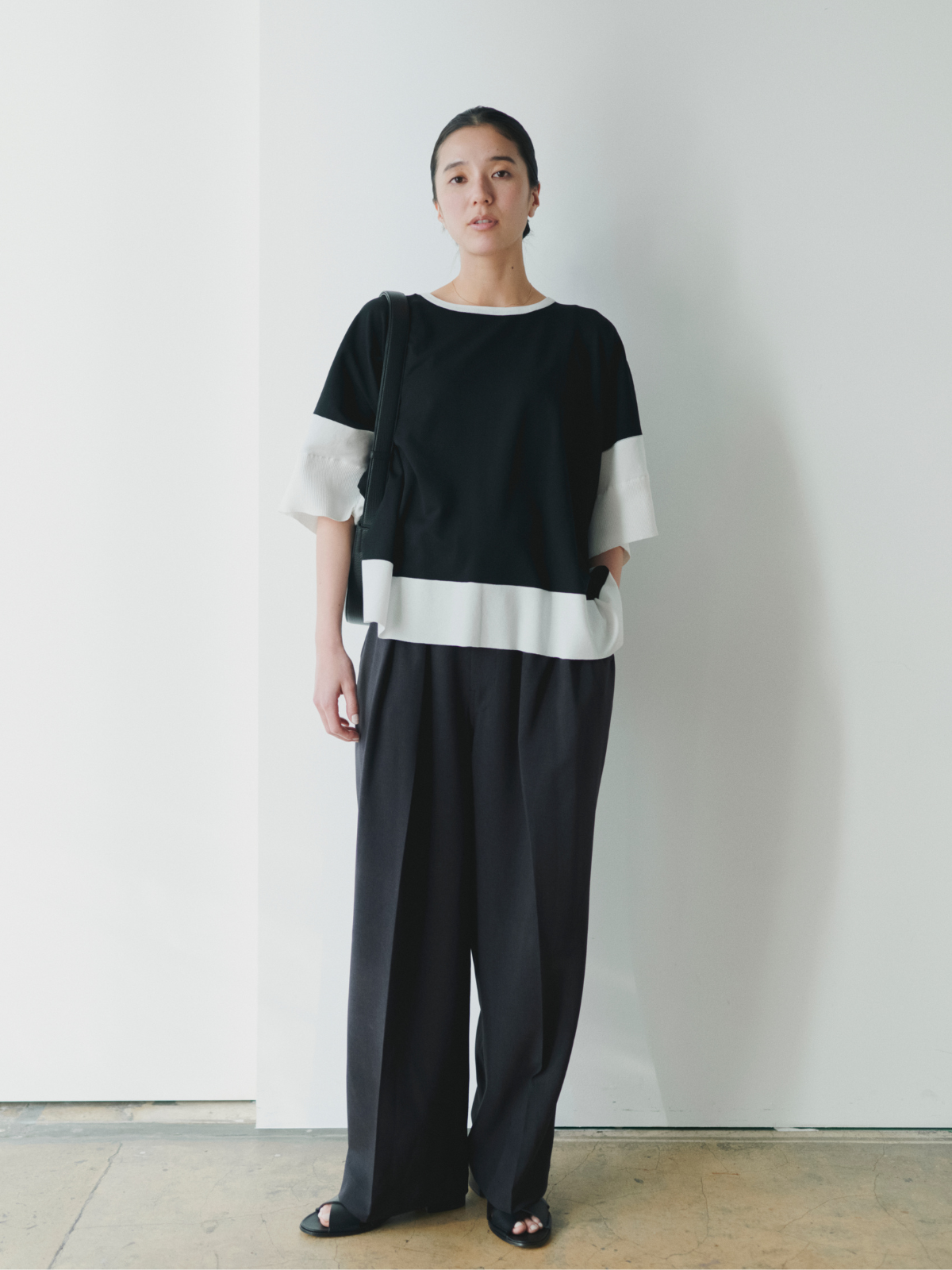 lelill レリル【日本製】ベルテッドワイドパンツ