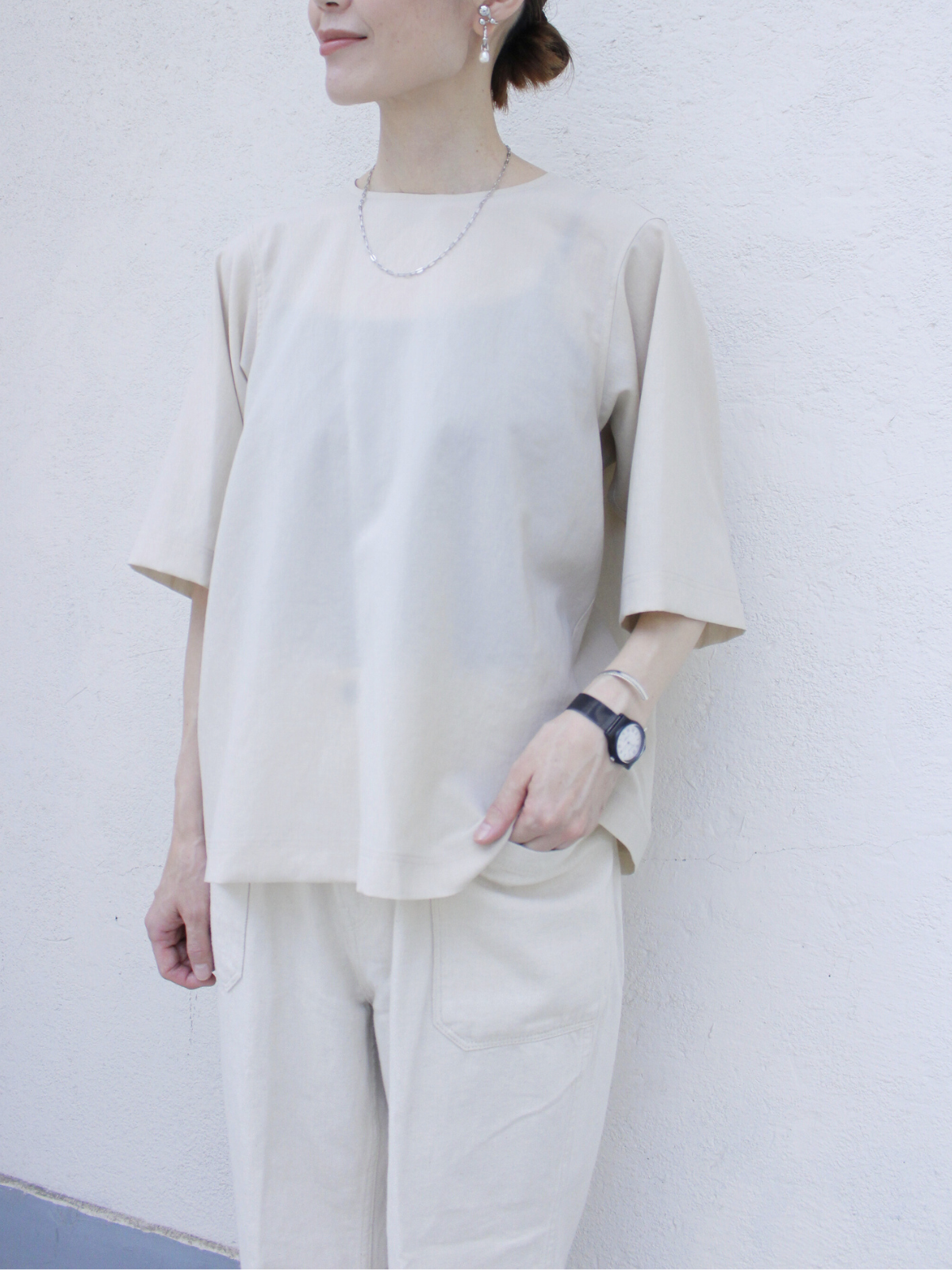 lelill レリル【日本製】THE BASIC H/S BLOUSE