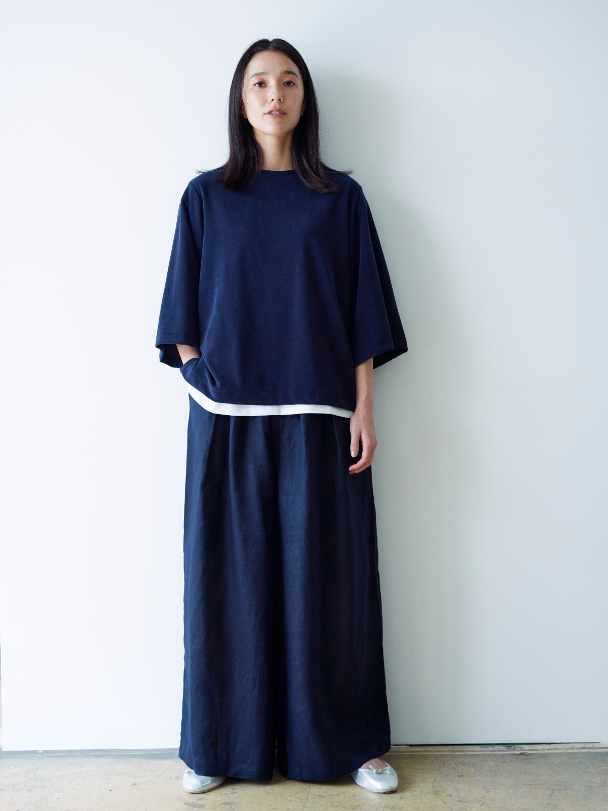 lelill レリル リネンワイドパンツ LINEN WIDE PANTS
