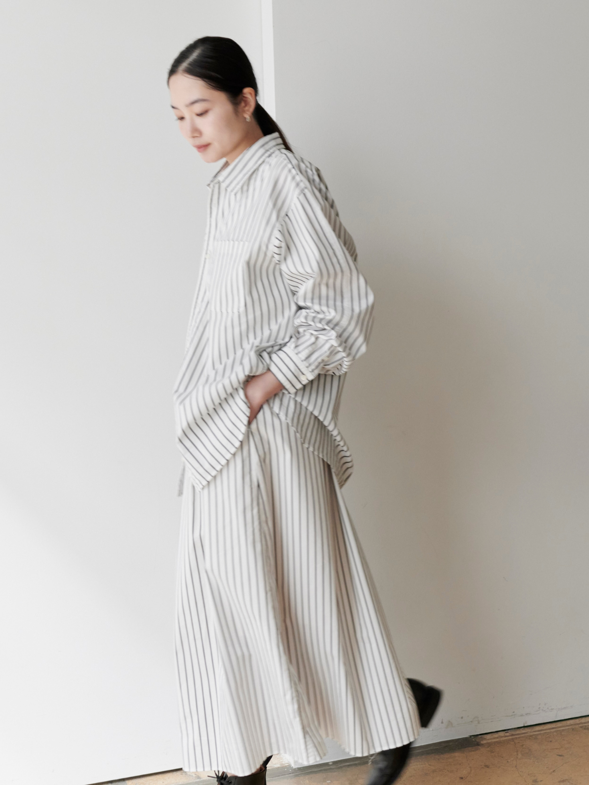 lelill レリル ピマソロ スプリットワイドシャツ