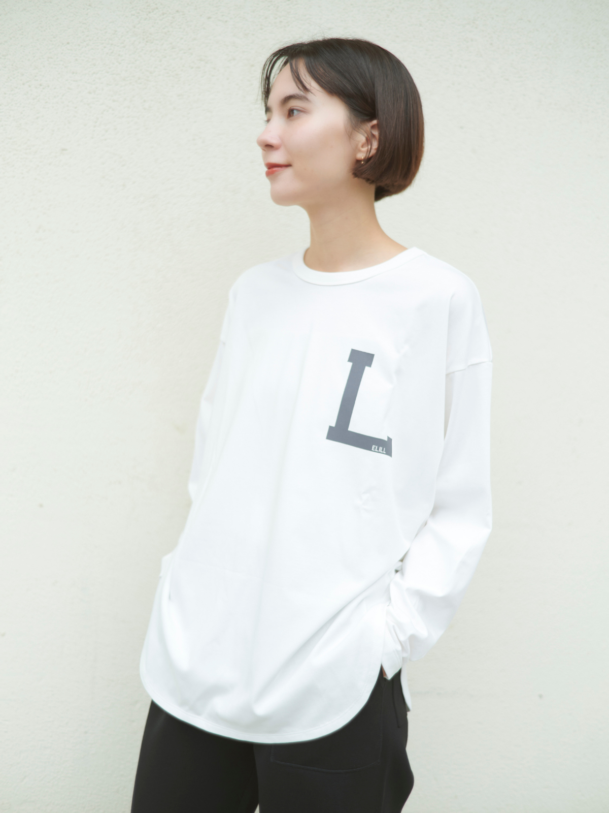 【Wポイント】lelill レリル BASIC L/S プリントT①