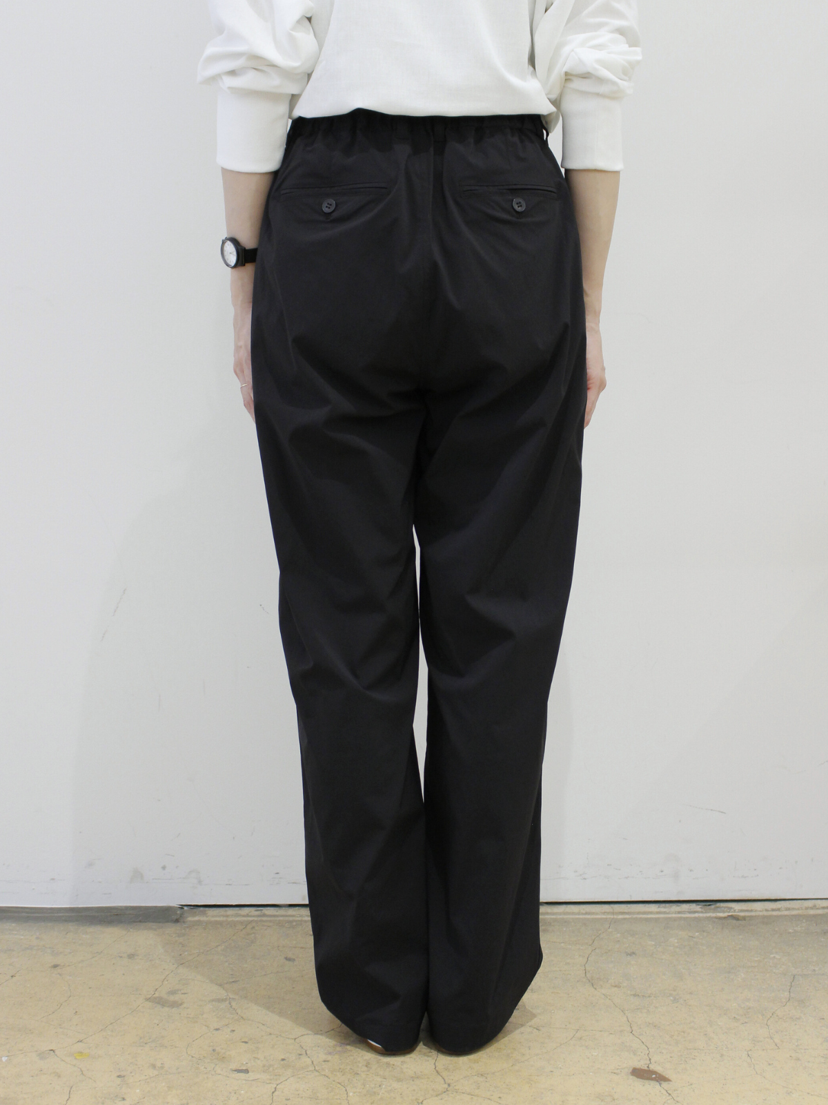 【雨の日も安心】lelillレリル THE BASIC CHINO ベージュ/ブラック
