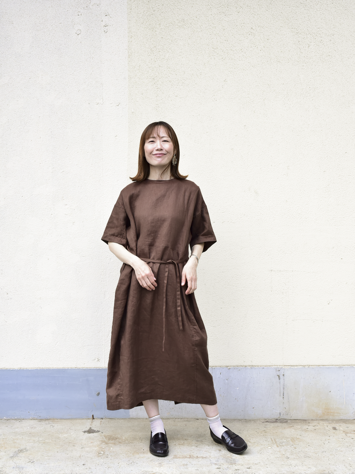 【予約|6月発送】lelill レリル リネン コクーン ワンピース