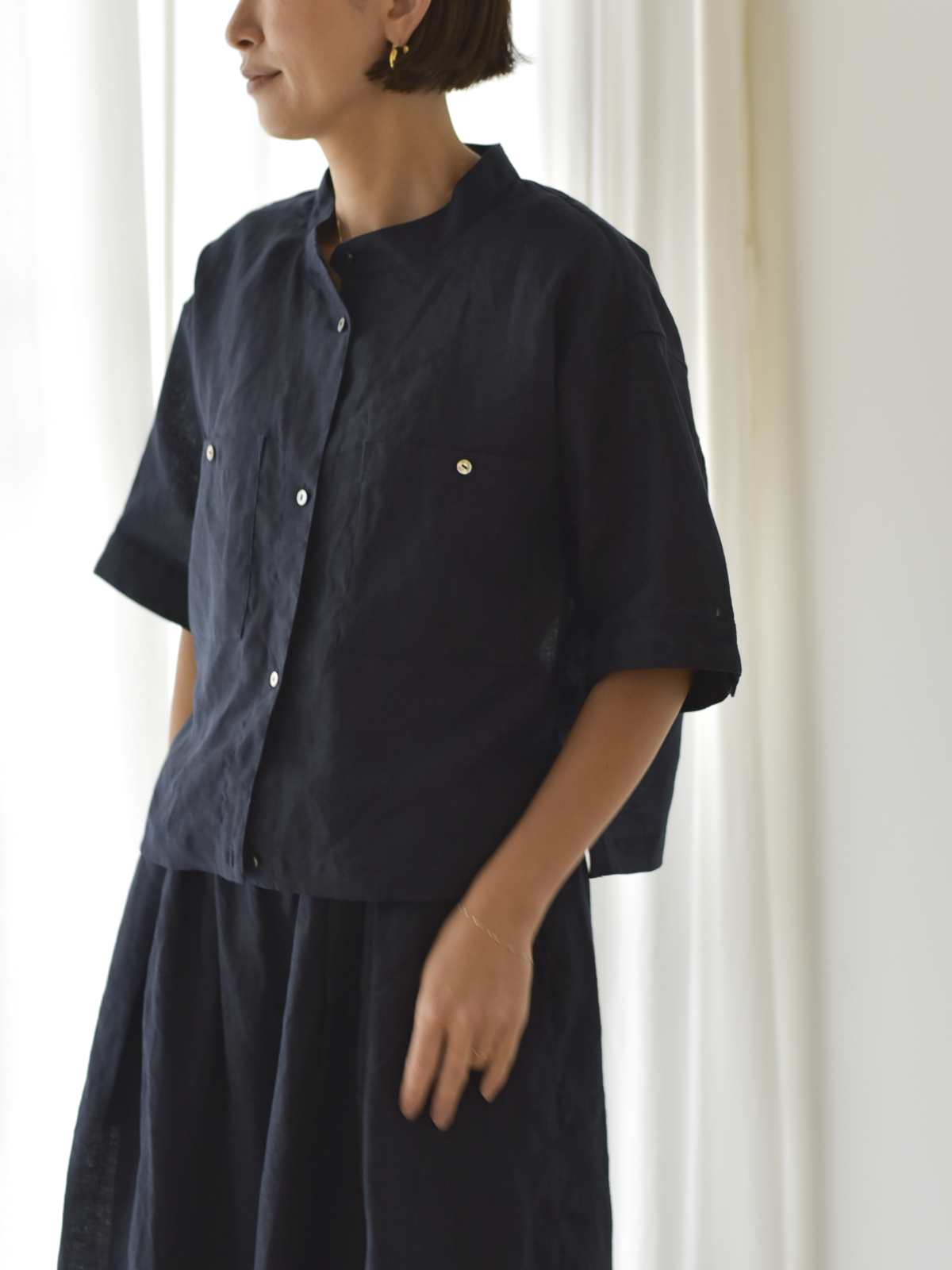 lelill レリル リネン ショートシャツ