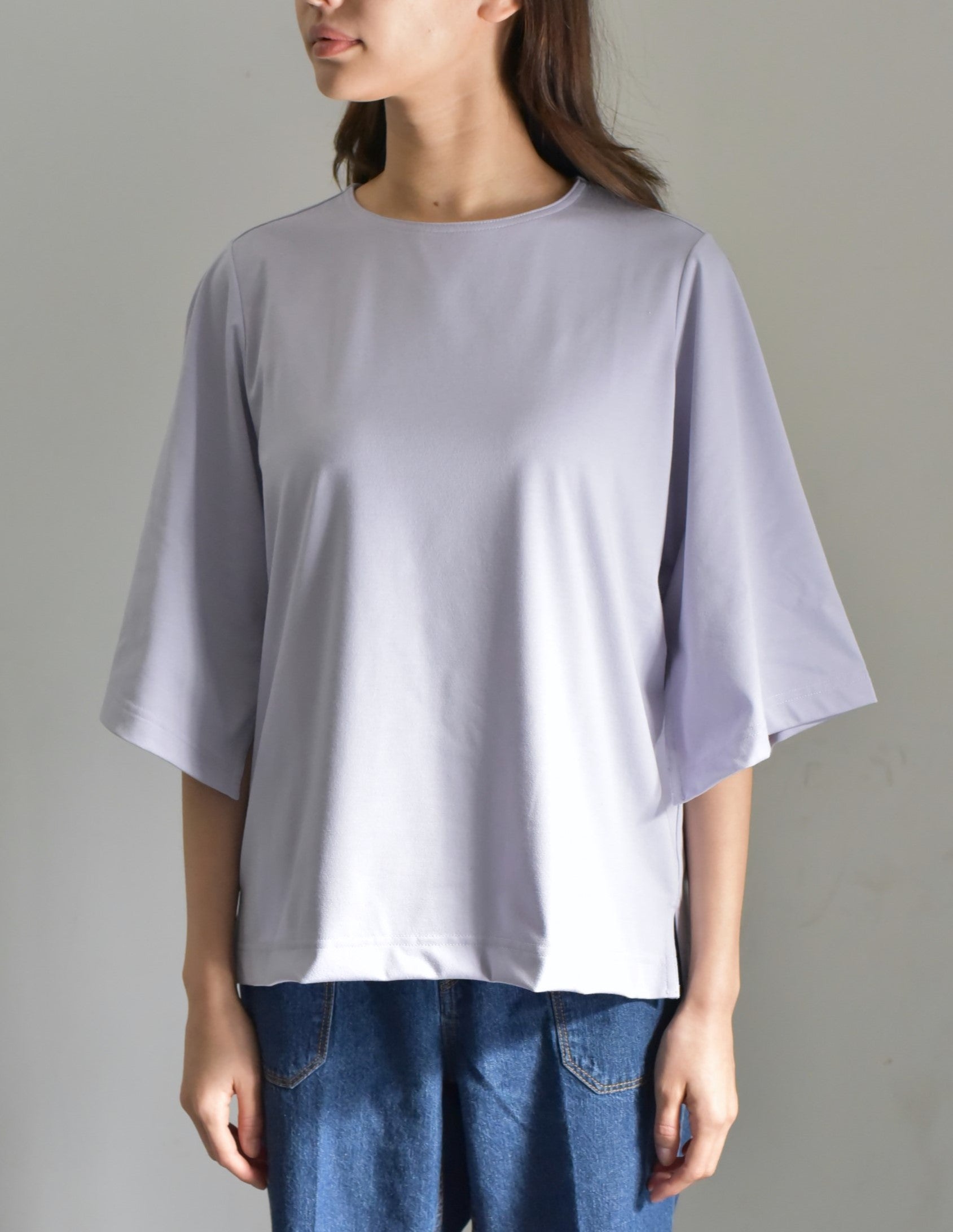 lelill レリル 【日本製】スリットスリーブTシャツ