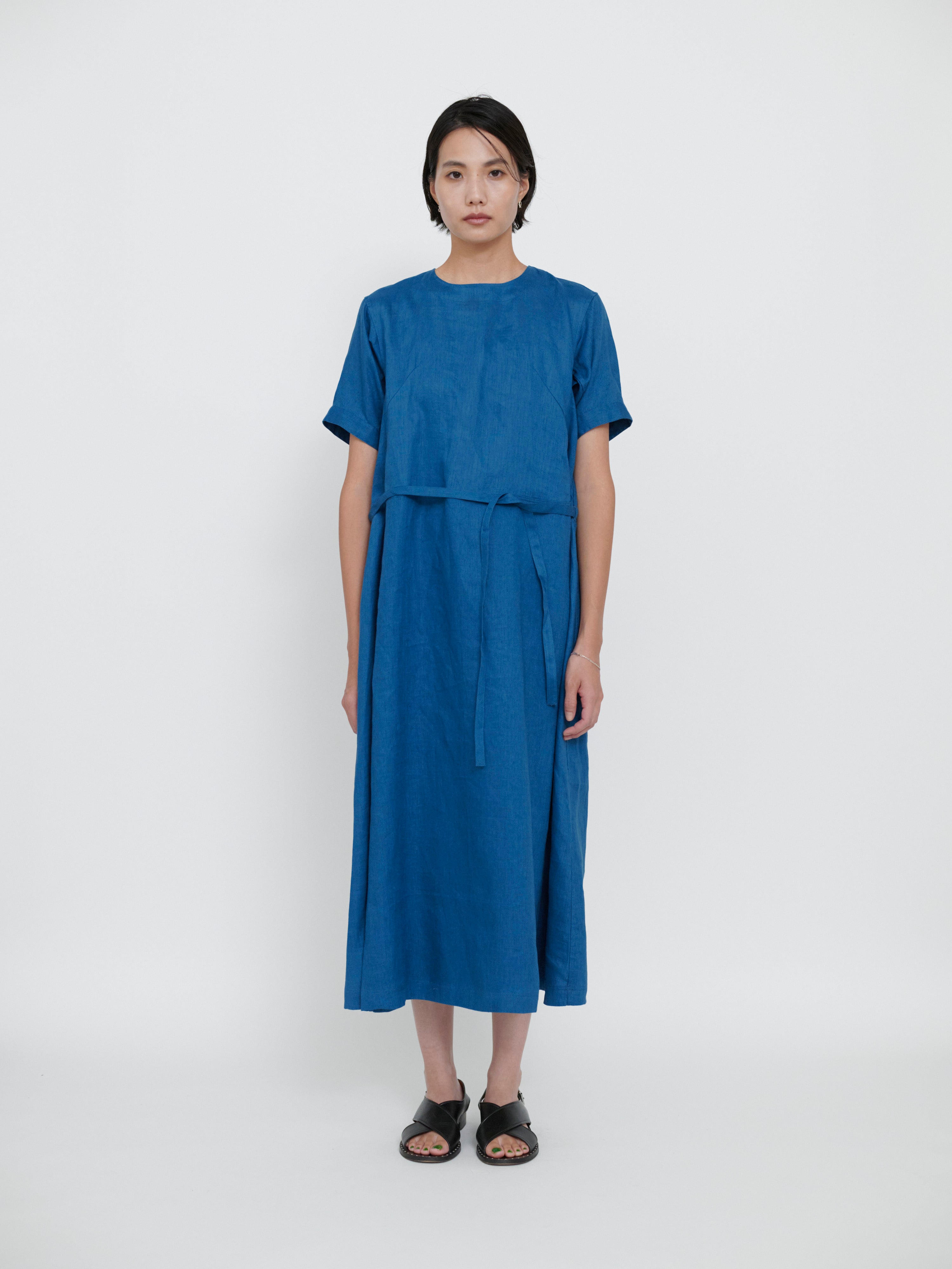 【予約|6月発送】lelill レリル リネン テントライン ワンピース