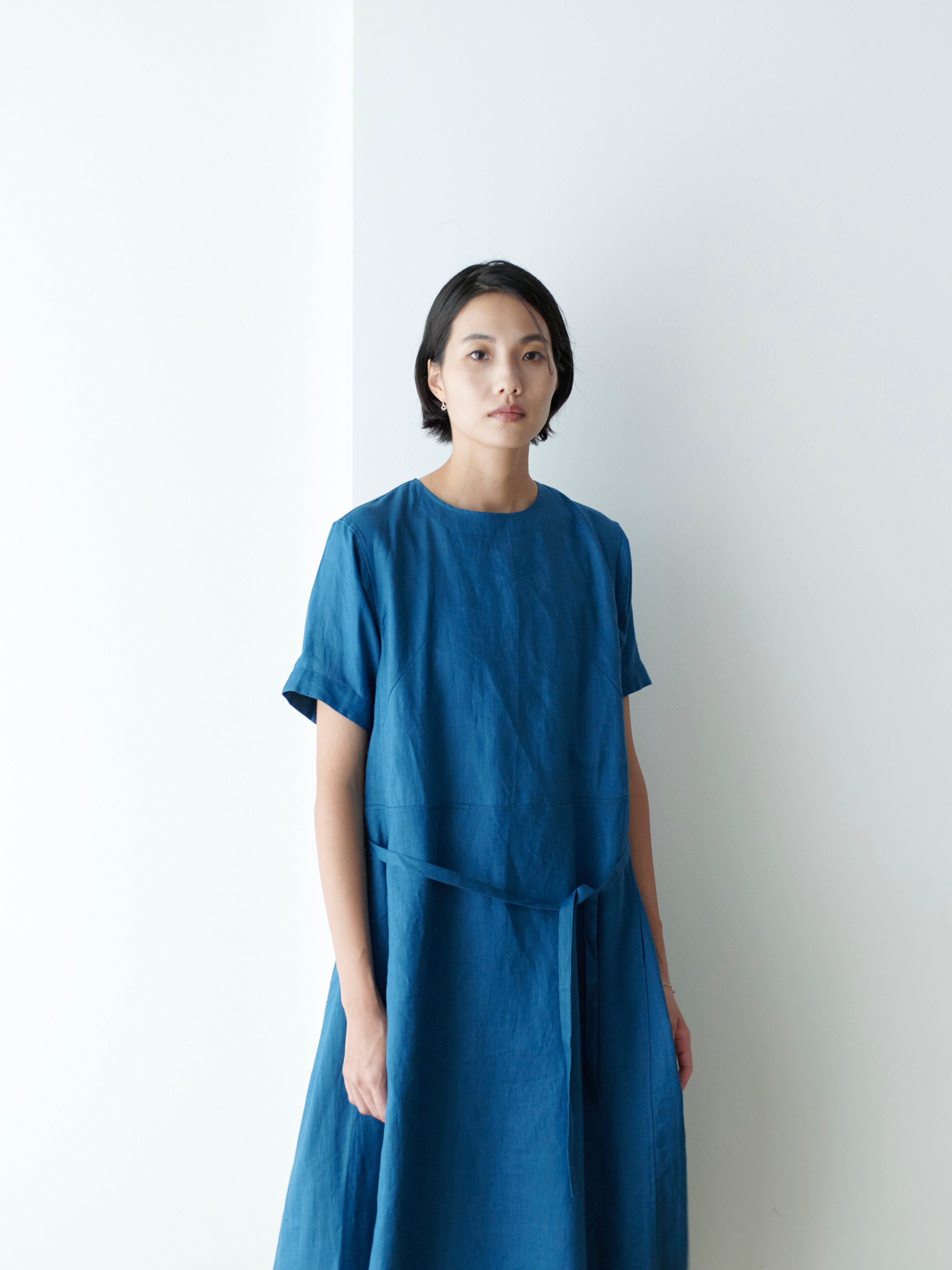 【予約|6月発送】lelill レリル リネン テントライン ワンピース