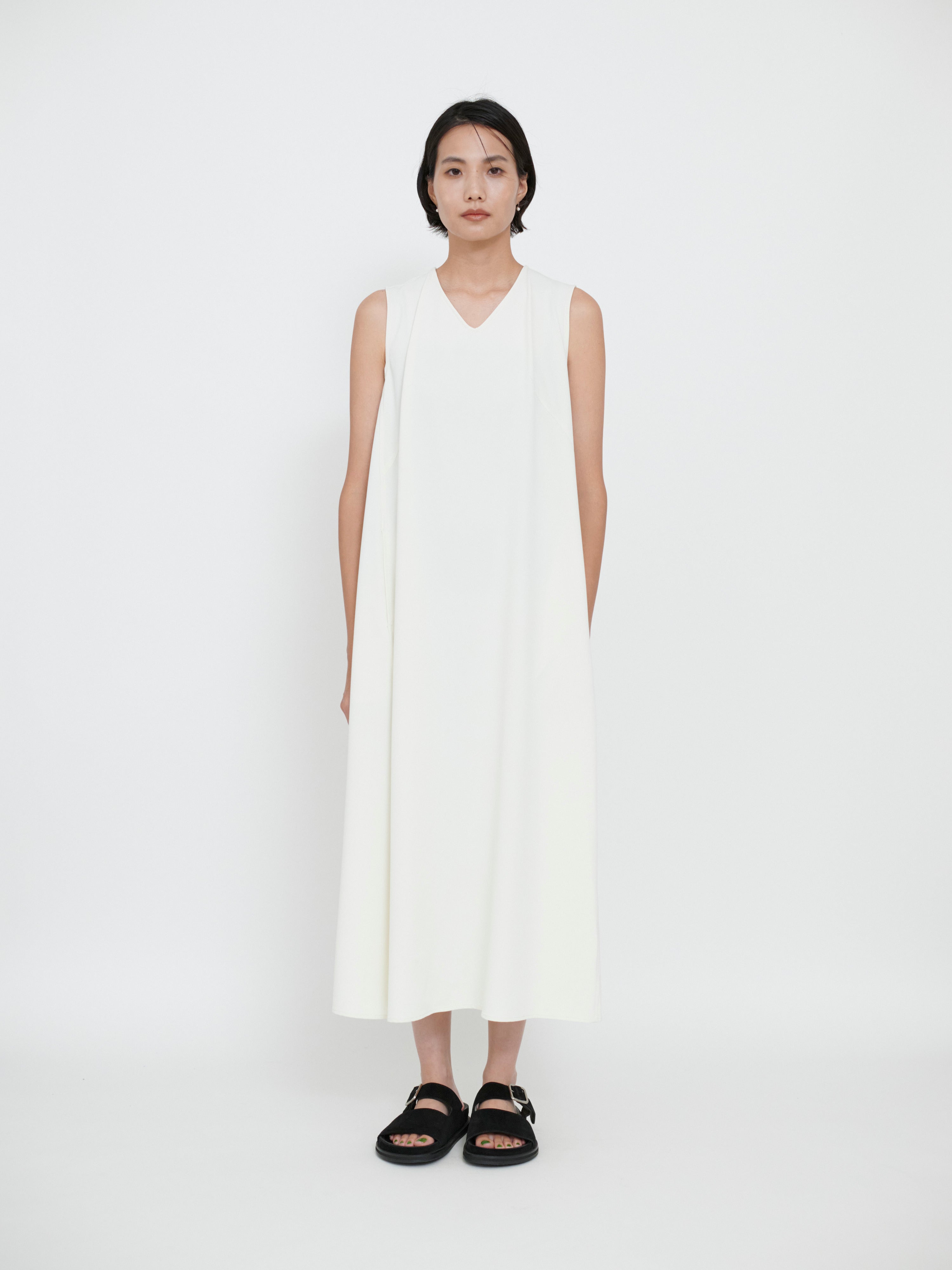 【予約|7月発送】lelill レリル ドレープツイル V ワンピース