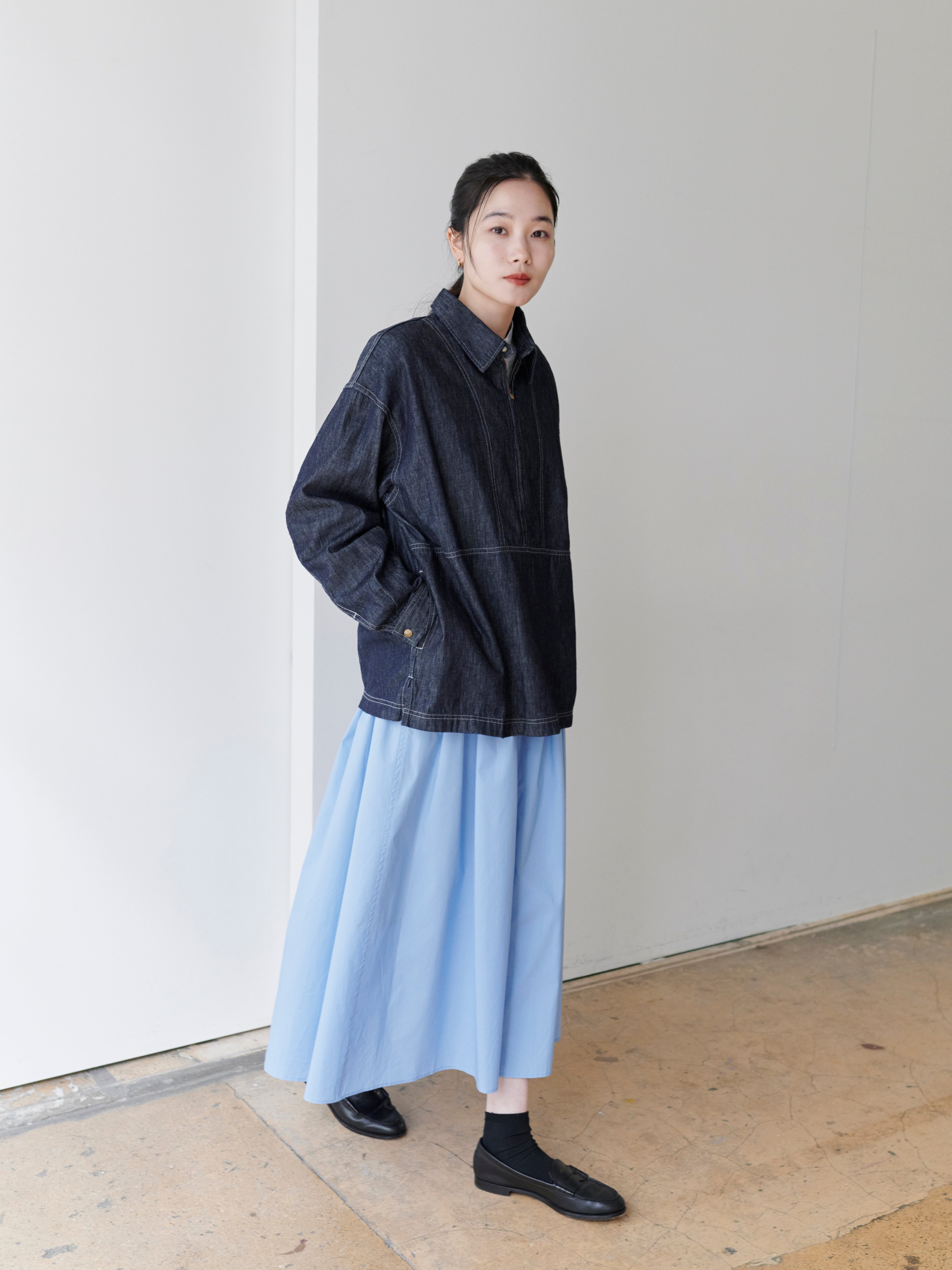 lelill レリル ワークプルオーバーシャツ