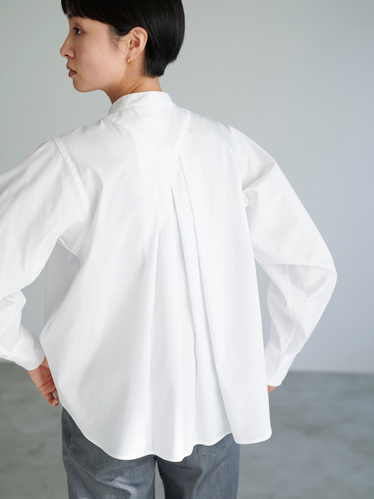 【直営店限定】lelill レリル タックフレアシャツ