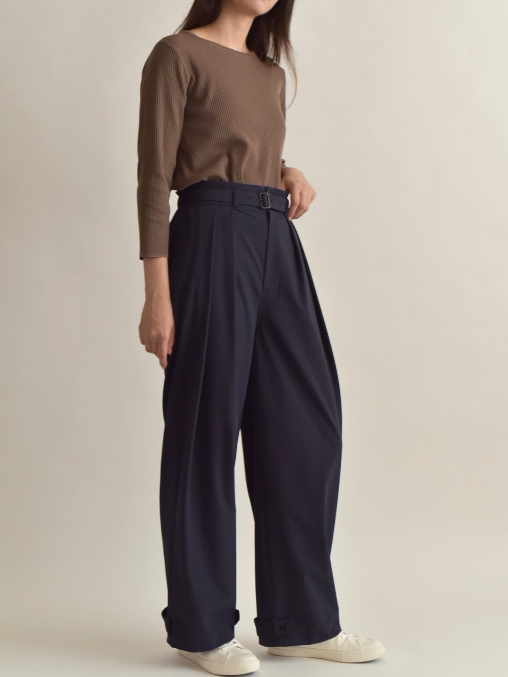 lelill レリル 2WAY ベルテッドパンツ